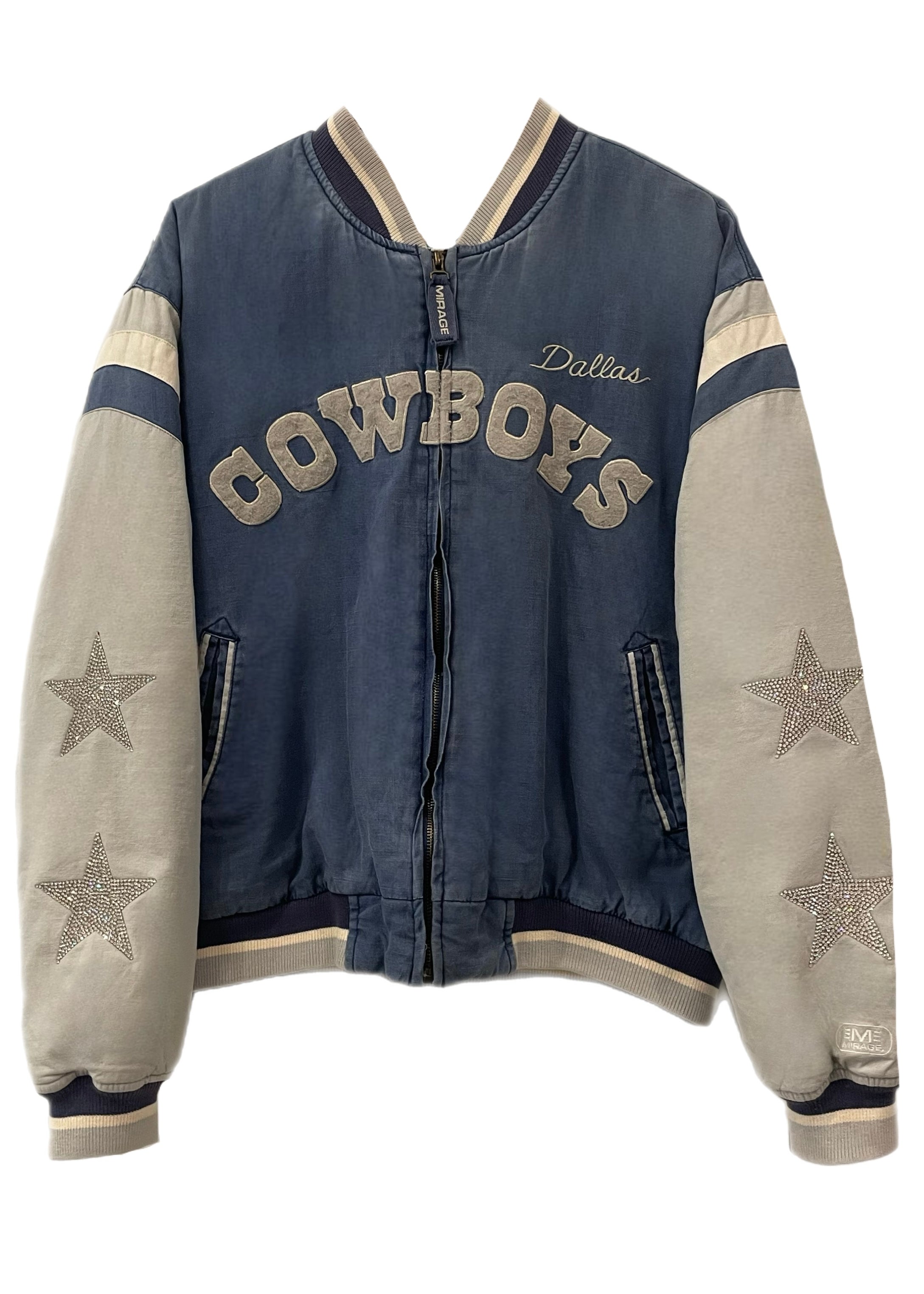 ShopCrystalRags Dallas Cowboys, NFL One of A Kind Vintage Sweatshirt with Crystal Star Design.