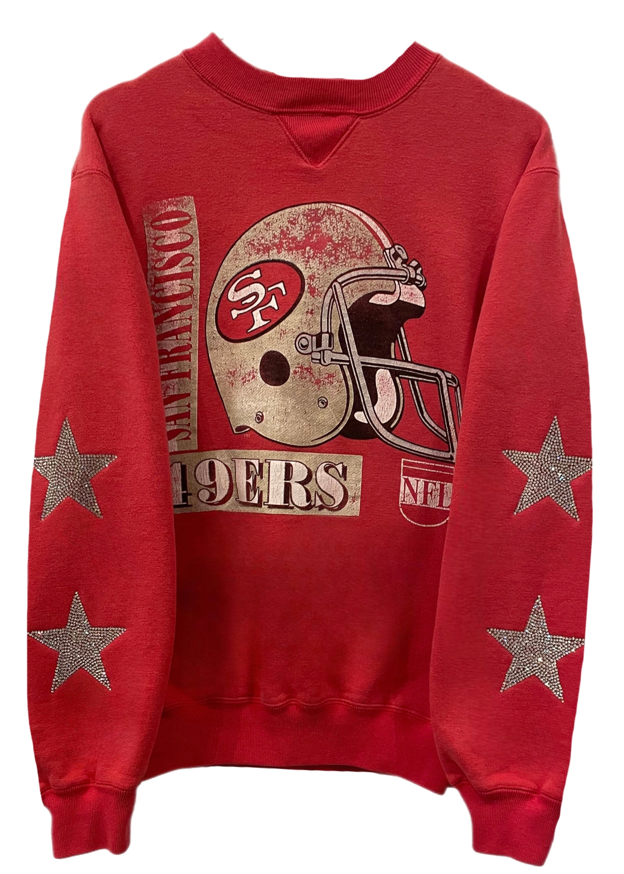 San Francisco 49ers, NFL One of a KIND Vintage Sweatshirt with Crystal –  ShopCrystalRags