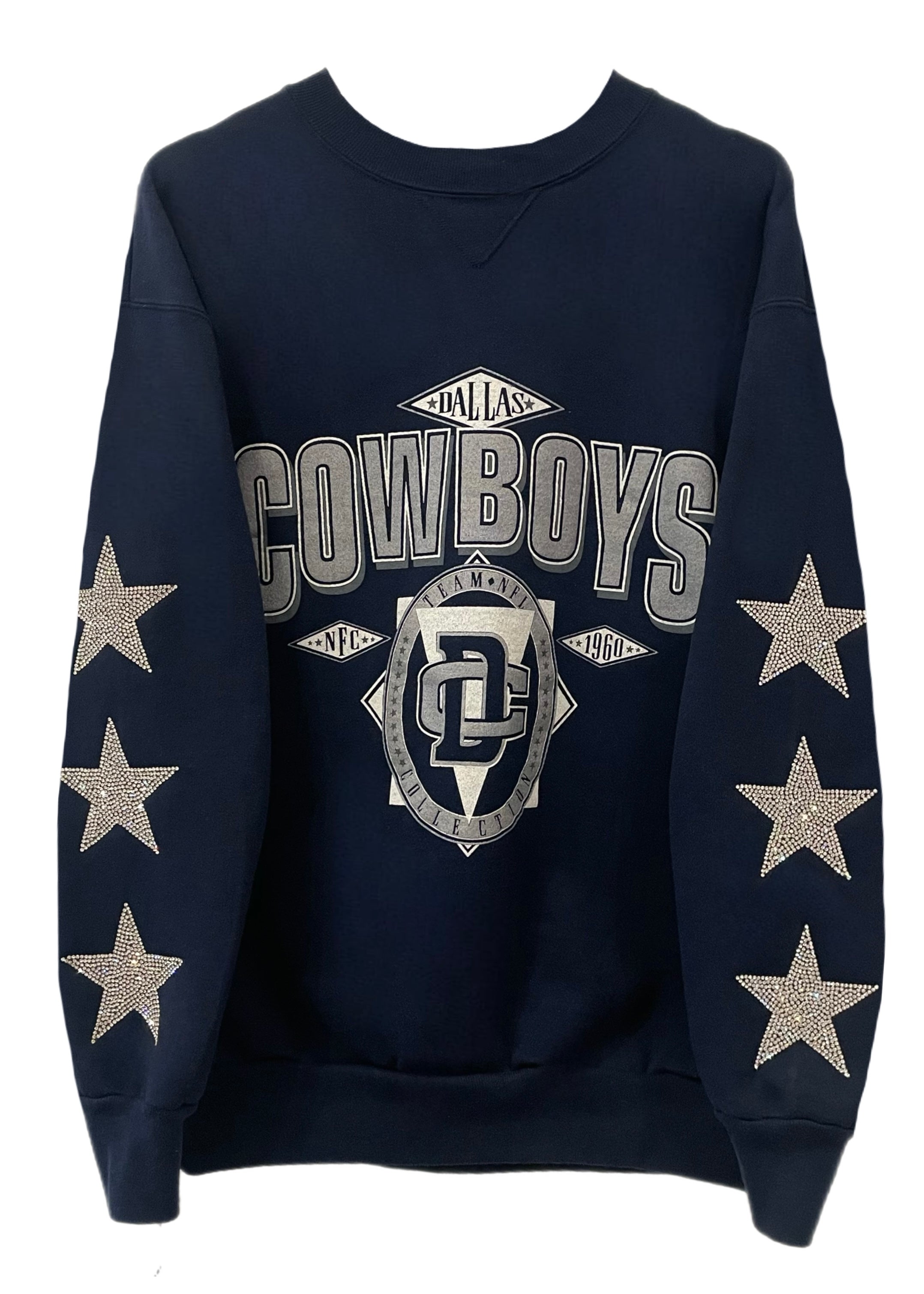 Dallas Cowboys Crystal Star Cropped Hoodie