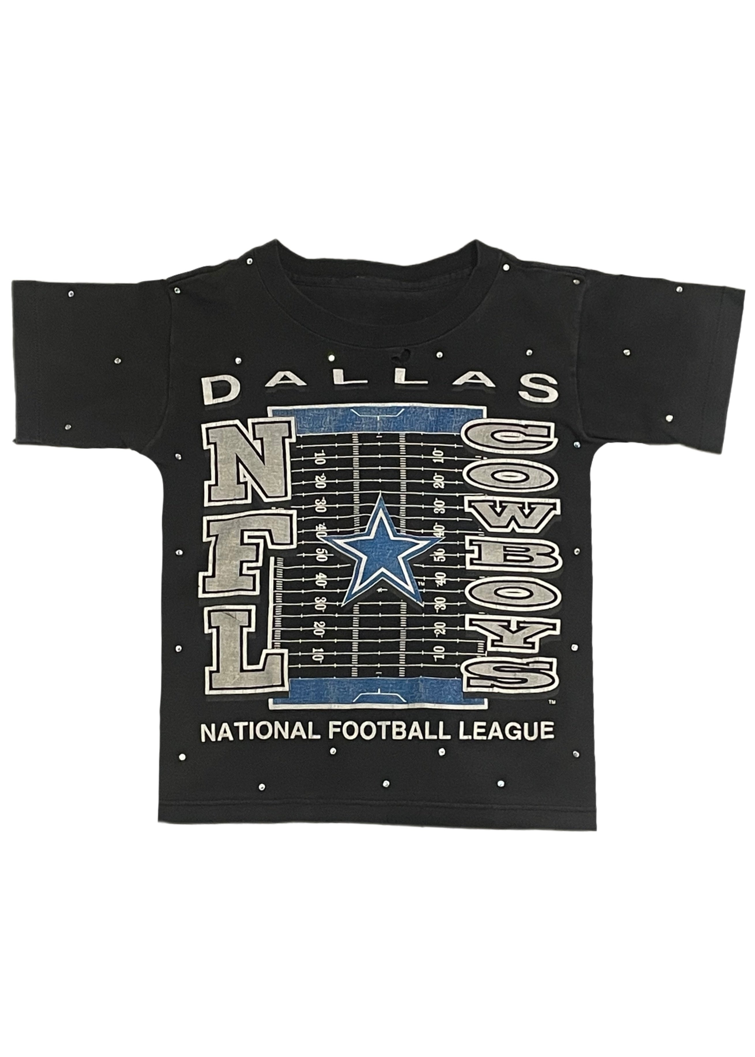 ShopCrystalRags Dallas Cowboys, NFL One of A Kind Vintage Sweatshirt with Crystal Star Design.