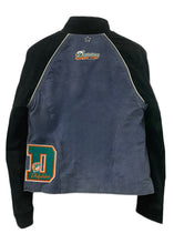 Load image into Gallery viewer, Miami Dolphins, Football “Rare Find” One of a KIND Vintage Suede Jacket with Crystal Star Design
