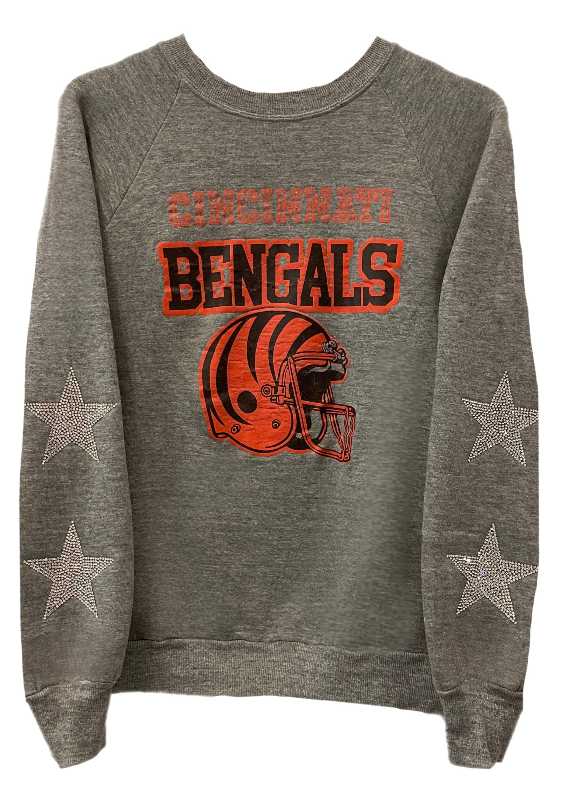 Cincinnati Bengals, NFL Rare Find One of a KIND Vintage Sweatshirt with  Crystal Star Design