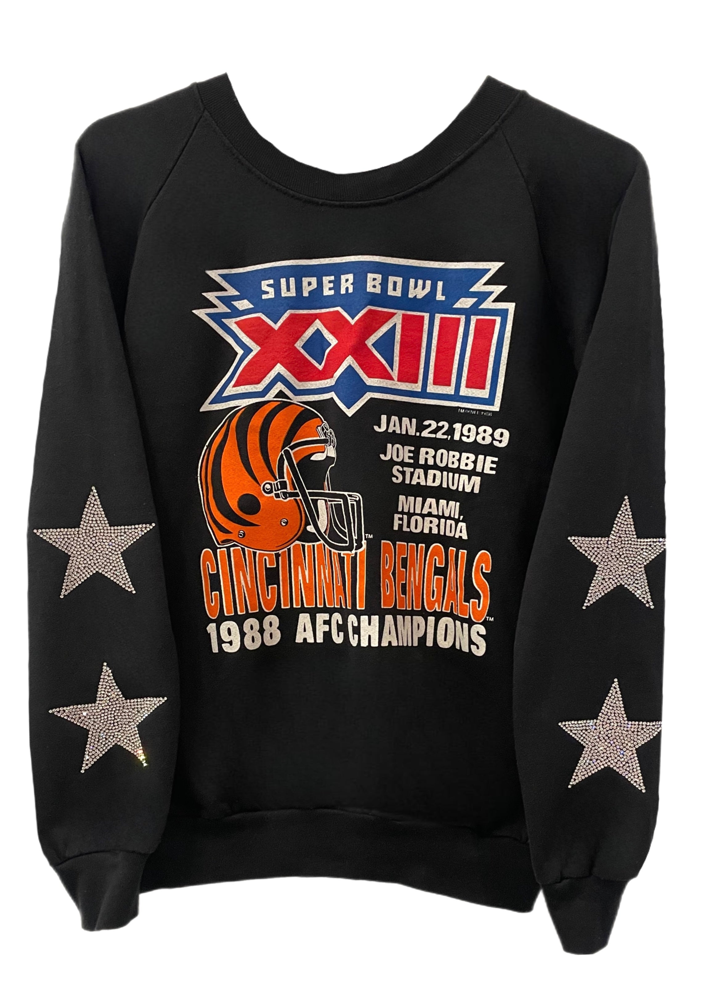 Cincinnati Bengals, NFL Rare Find One of a KIND Vintage Sweatshirt with  Crystal Star Design