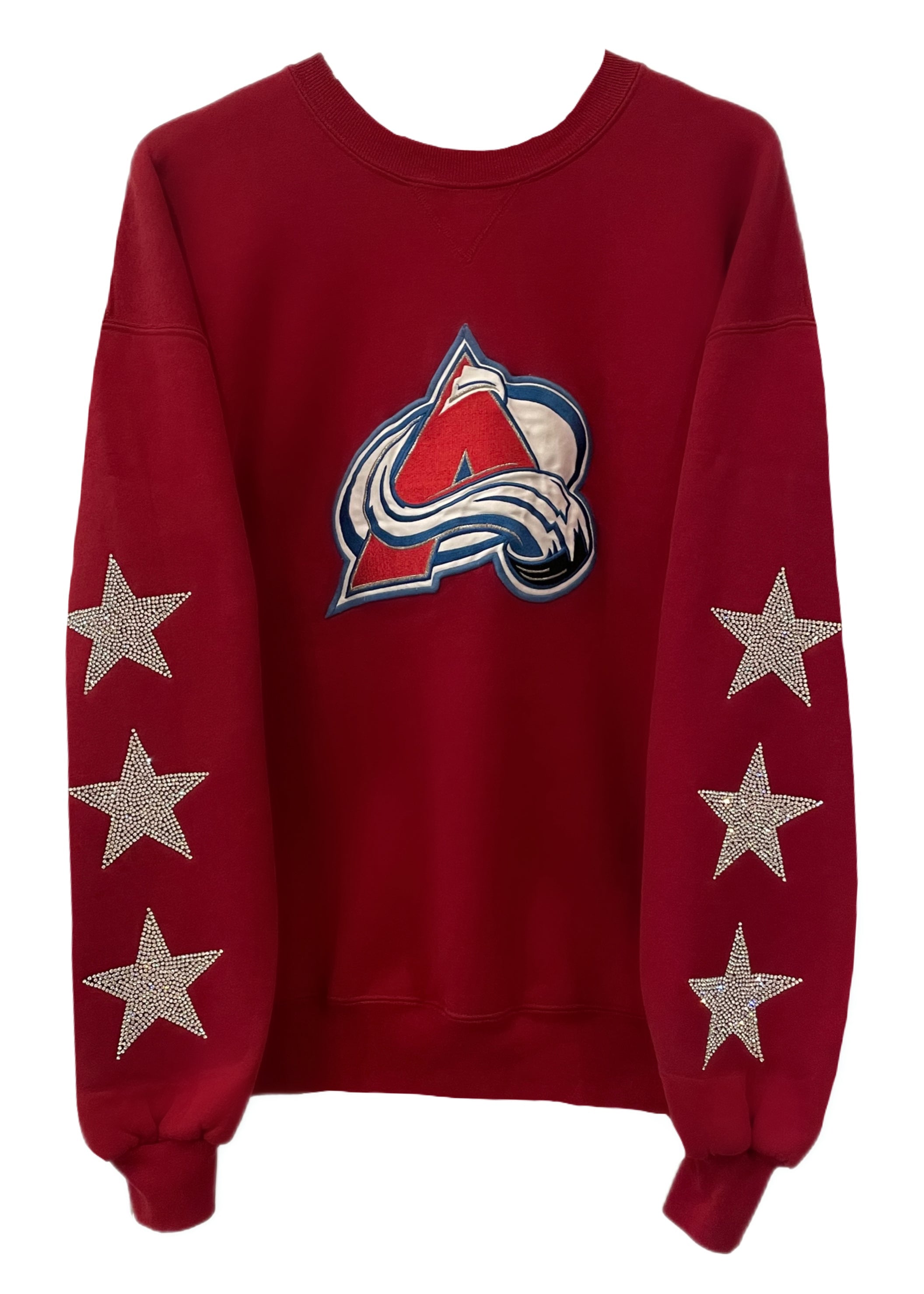 NY Islanders, NHL One of a KIND Vintage Sweatshirt with Three Crystal Star  Design