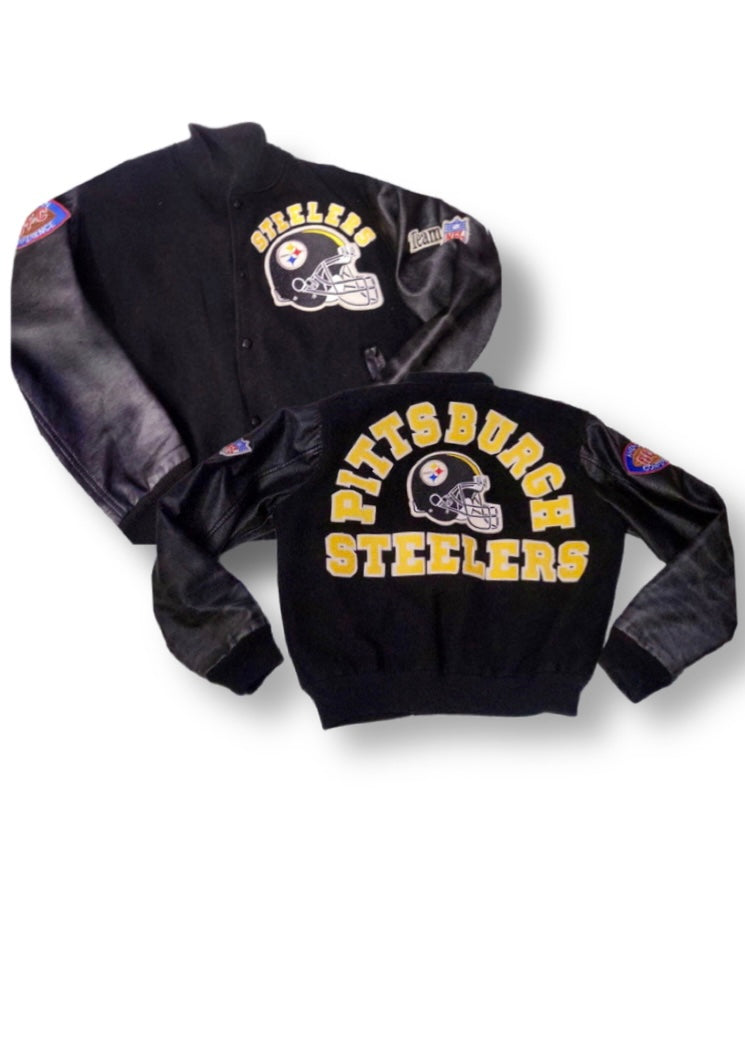 ShopCrystalRags Pittsburgh Steelers, NFL One of A Kind Vintage Hoodie with Crystal Star Design