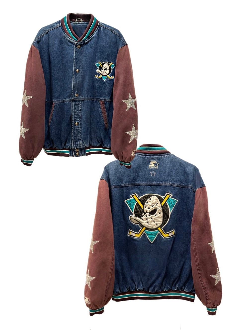 Anaheim Ducks, Mighty Duck Hockey, “Rare Find” One of a Kind Vintage Jacket with Crystal Star Design