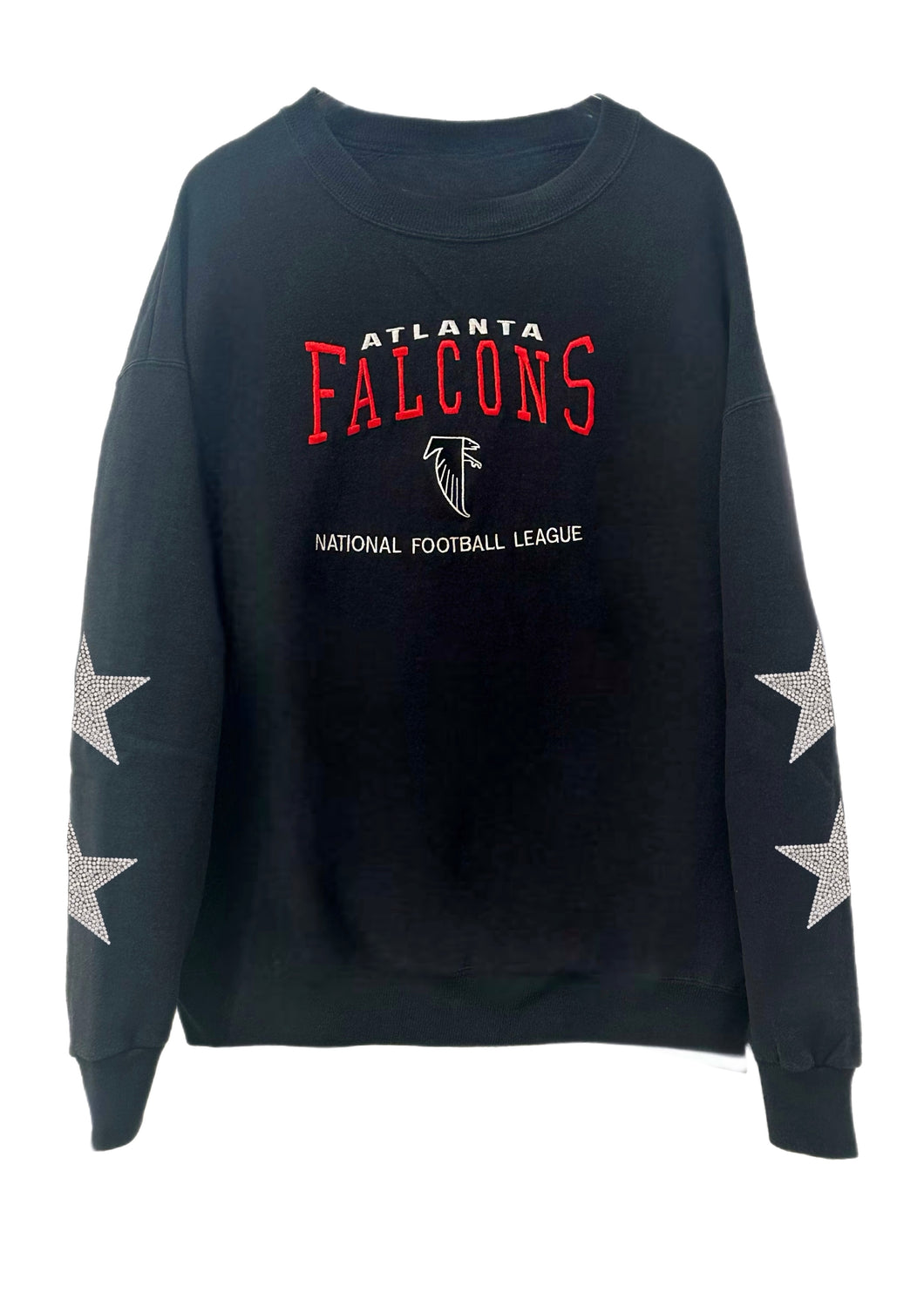 Atlanta Falcons, Football One of a KIND Vintage Sweatshirt with Crystal Star Design