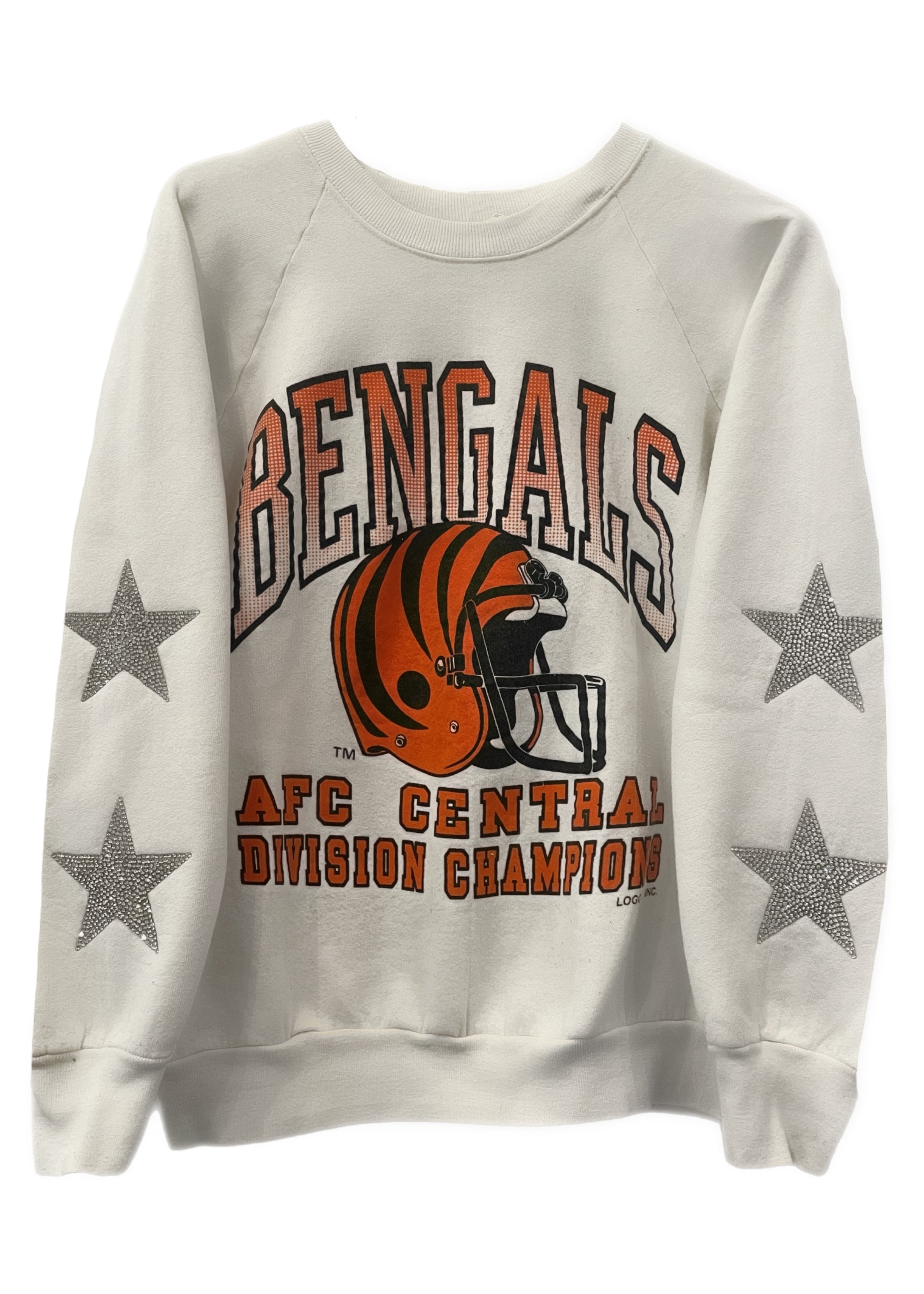 Cincinnati Bengals, NFL Rare Find One of a KIND Vintage Sweatshirt with  Crystal Star Design