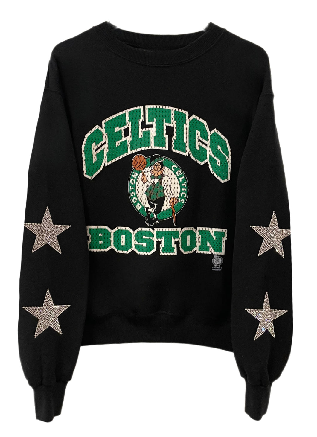 Boston Celtics, NBA One of a KIND Vintage Sweatshirt with Crystal Star Design