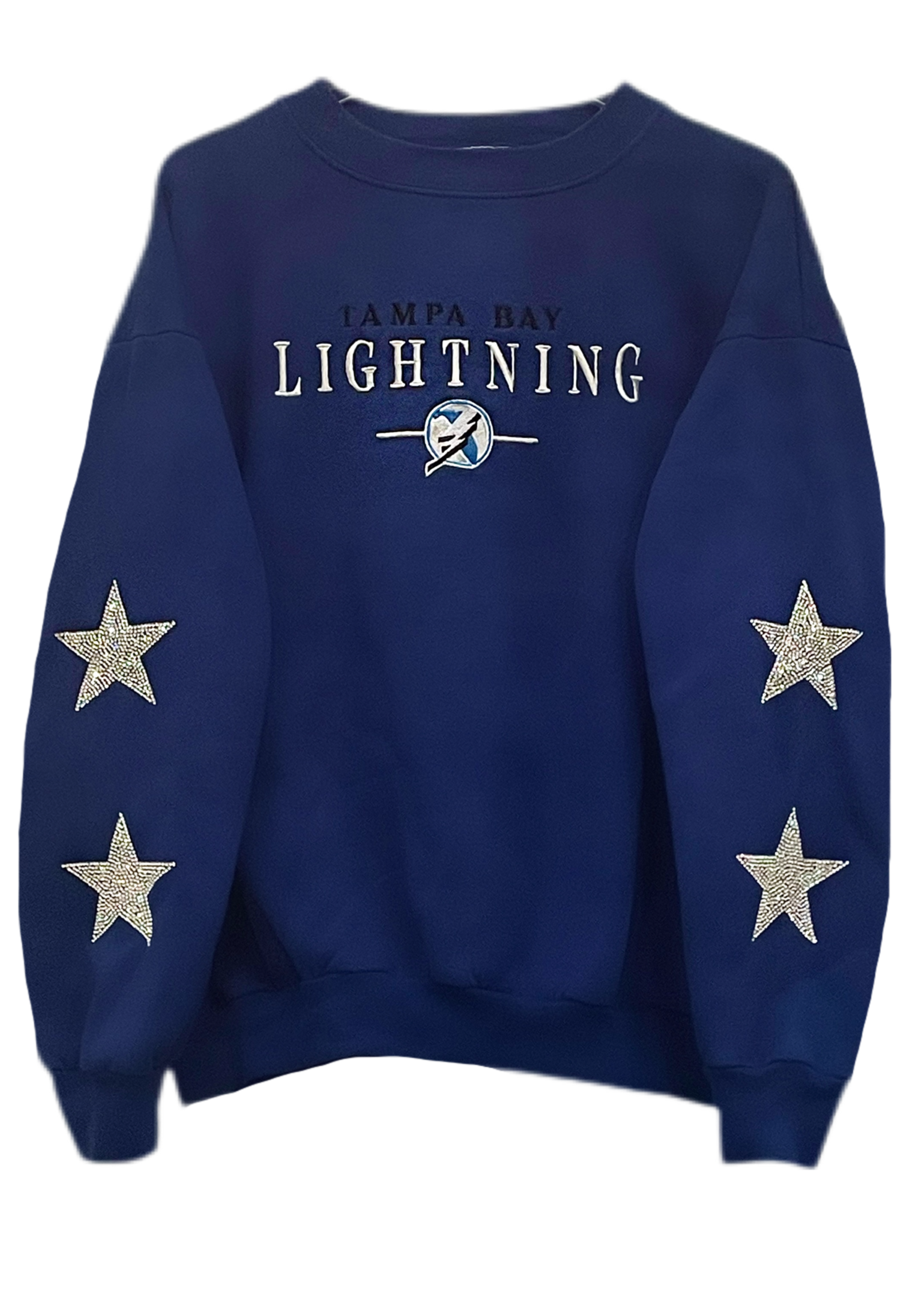 Tampa Bay Lightning, NHL One of a KIND Vintage Sweatshirt with Crystal –  ShopCrystalRags