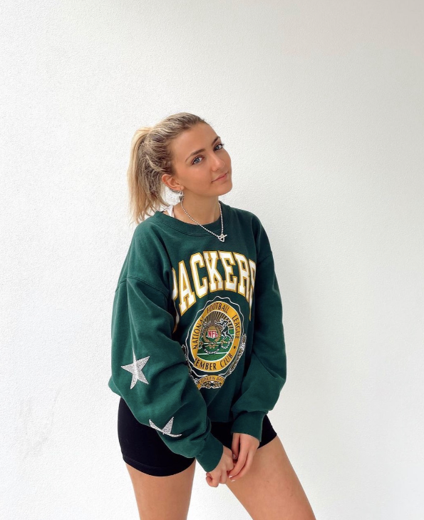 Green Bay Packers, NFL One of a KIND Vintage Sweatshirt with Crystal S –  ShopCrystalRags