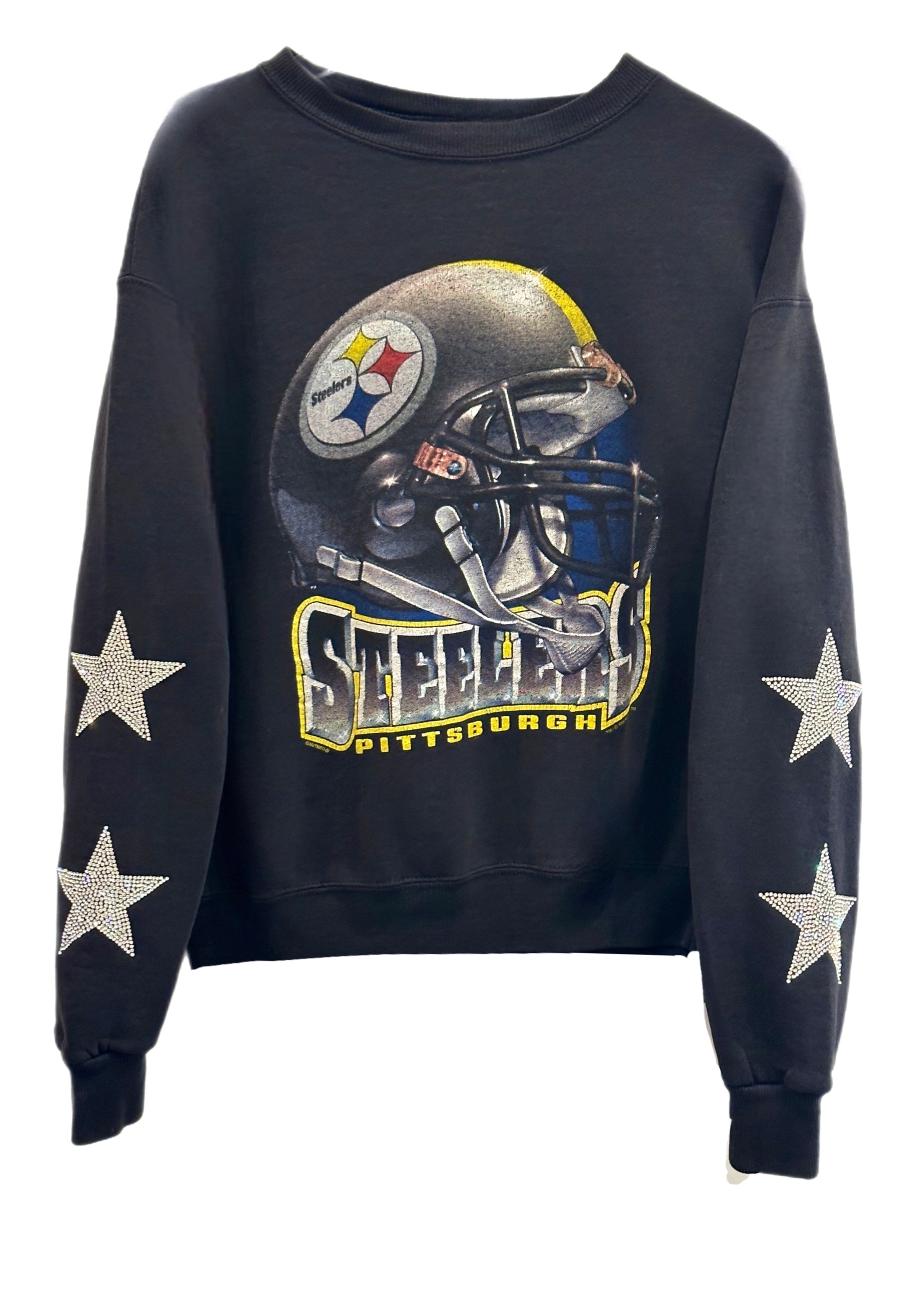 ShopCrystalRags Cleveland Browns, NFL One of A Kind Vintage Sweatshirt with Crystal Star Design