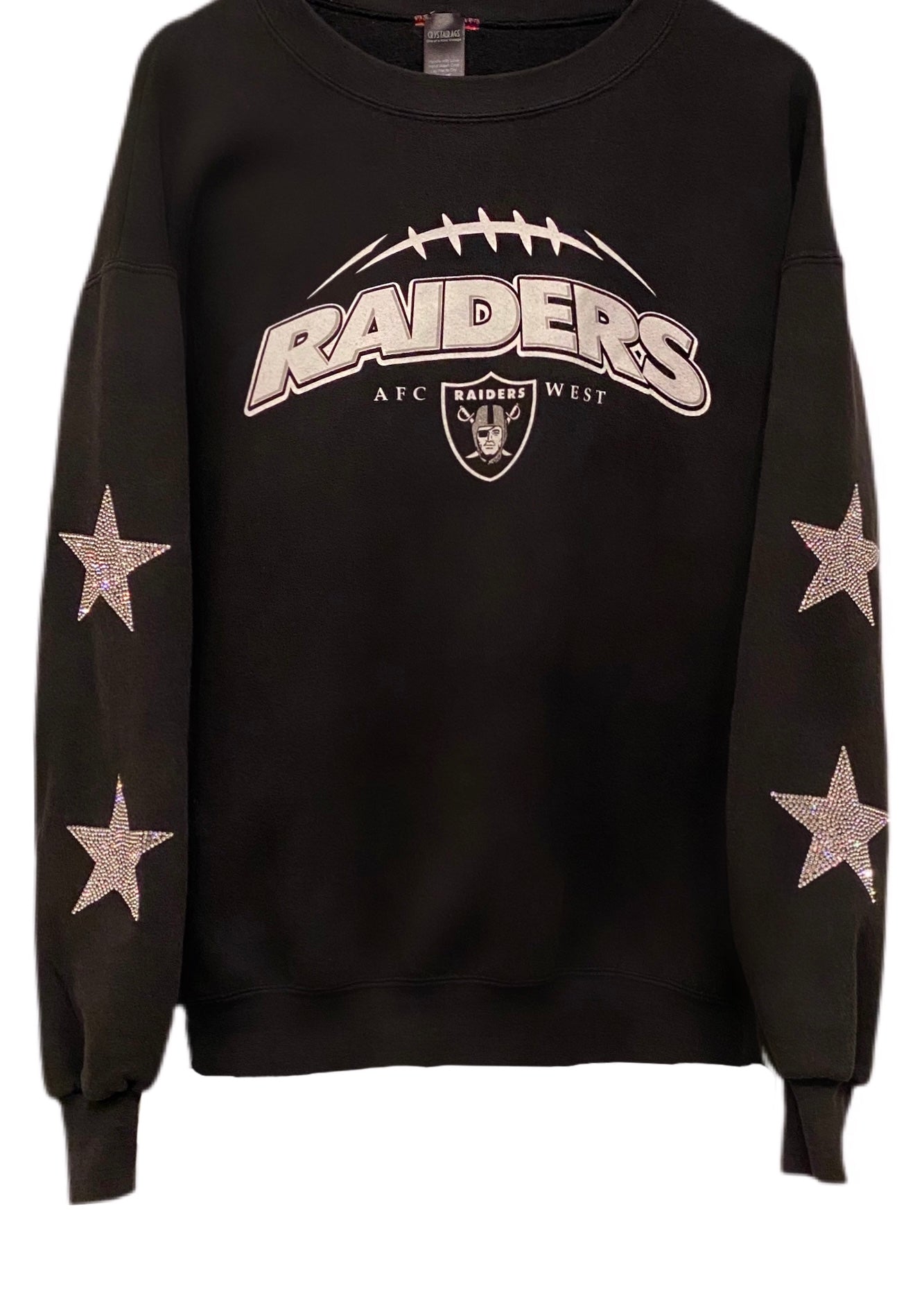 ShopCrystalRags Tennessee Titans, NFL One of A Kind Vintage Sweatshirt with Crystal Star Design