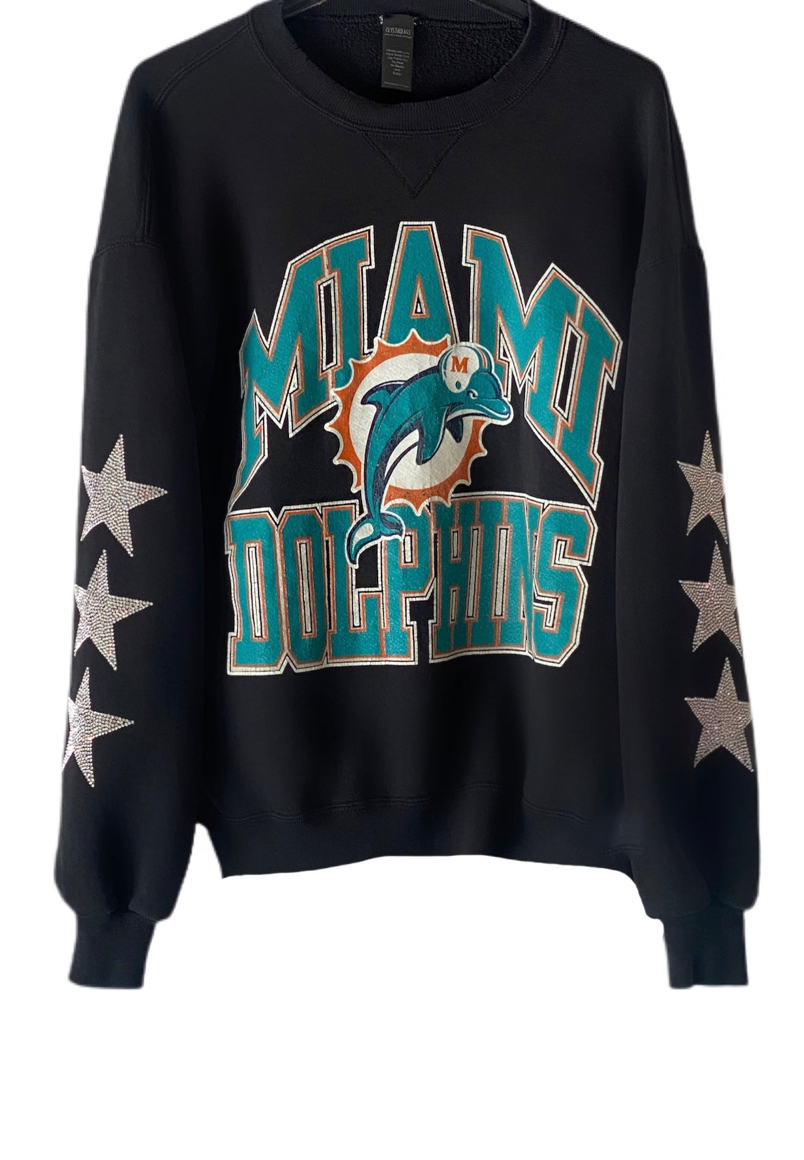 Miami Dolphins, NFL One of a KIND Vintage Sweatshirt with Three