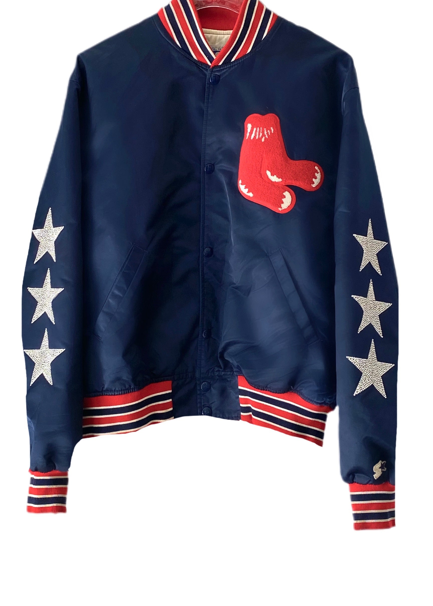 NY Yankees, MLB One of a KIND Vintage Starter Jacket With Crystal Star  Design