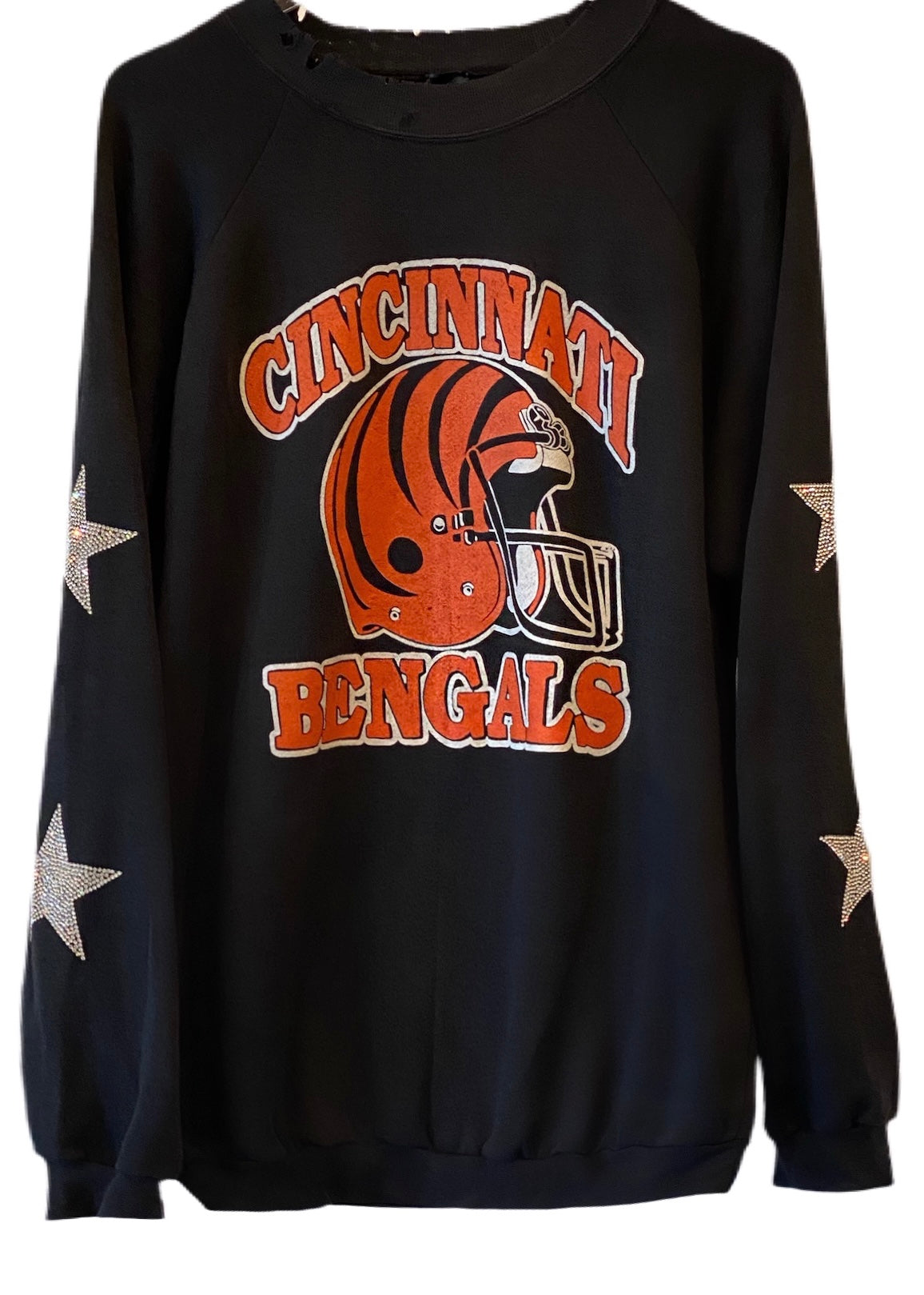 ShopCrystalRags Tennessee Titans, NFL One of A Kind Vintage Sweatshirt with Crystal Star Design