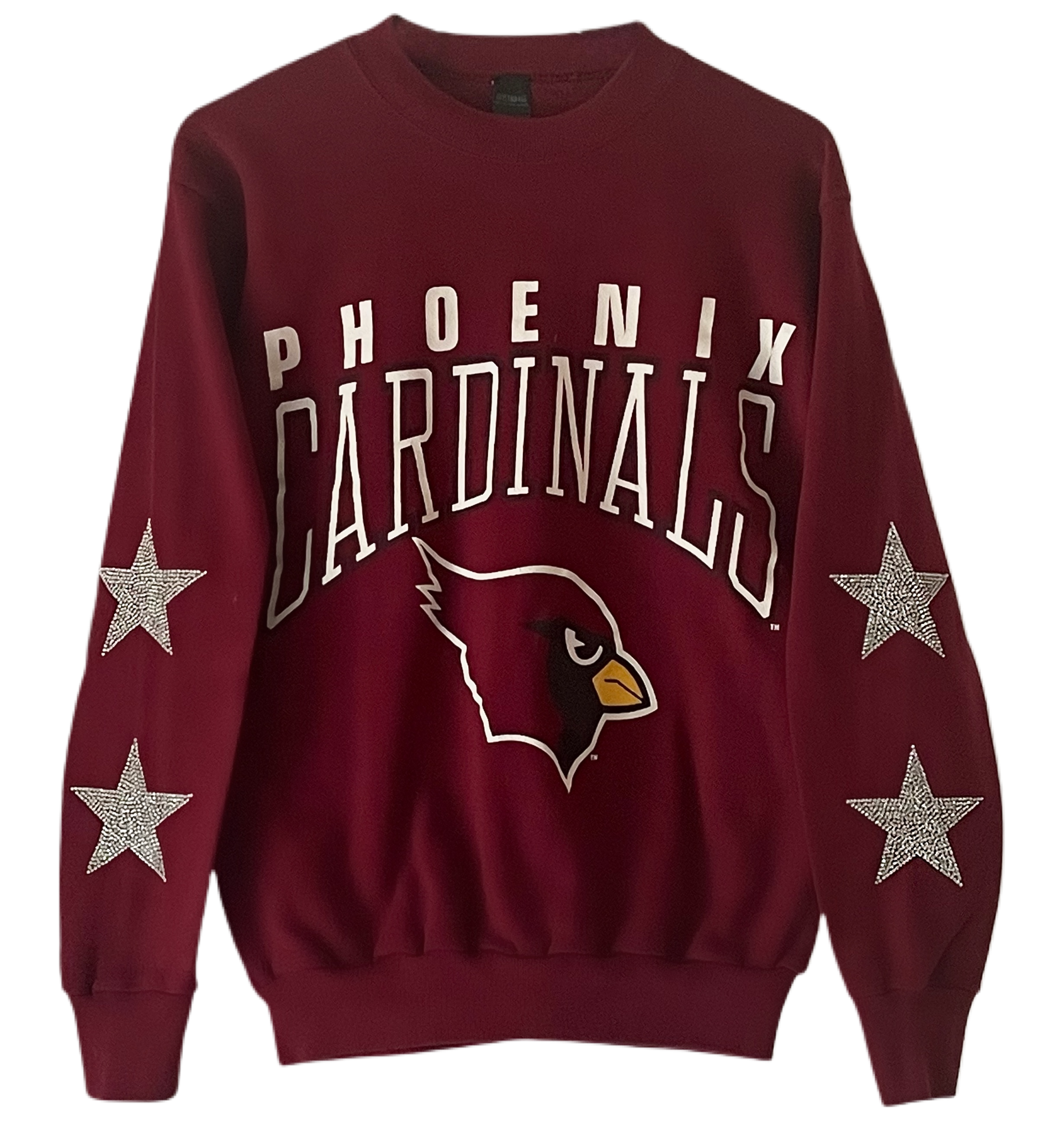 Arizona Phoenix Cardinals NFL One of a KIND Vintage Sweatshirt with Crystal Star Design