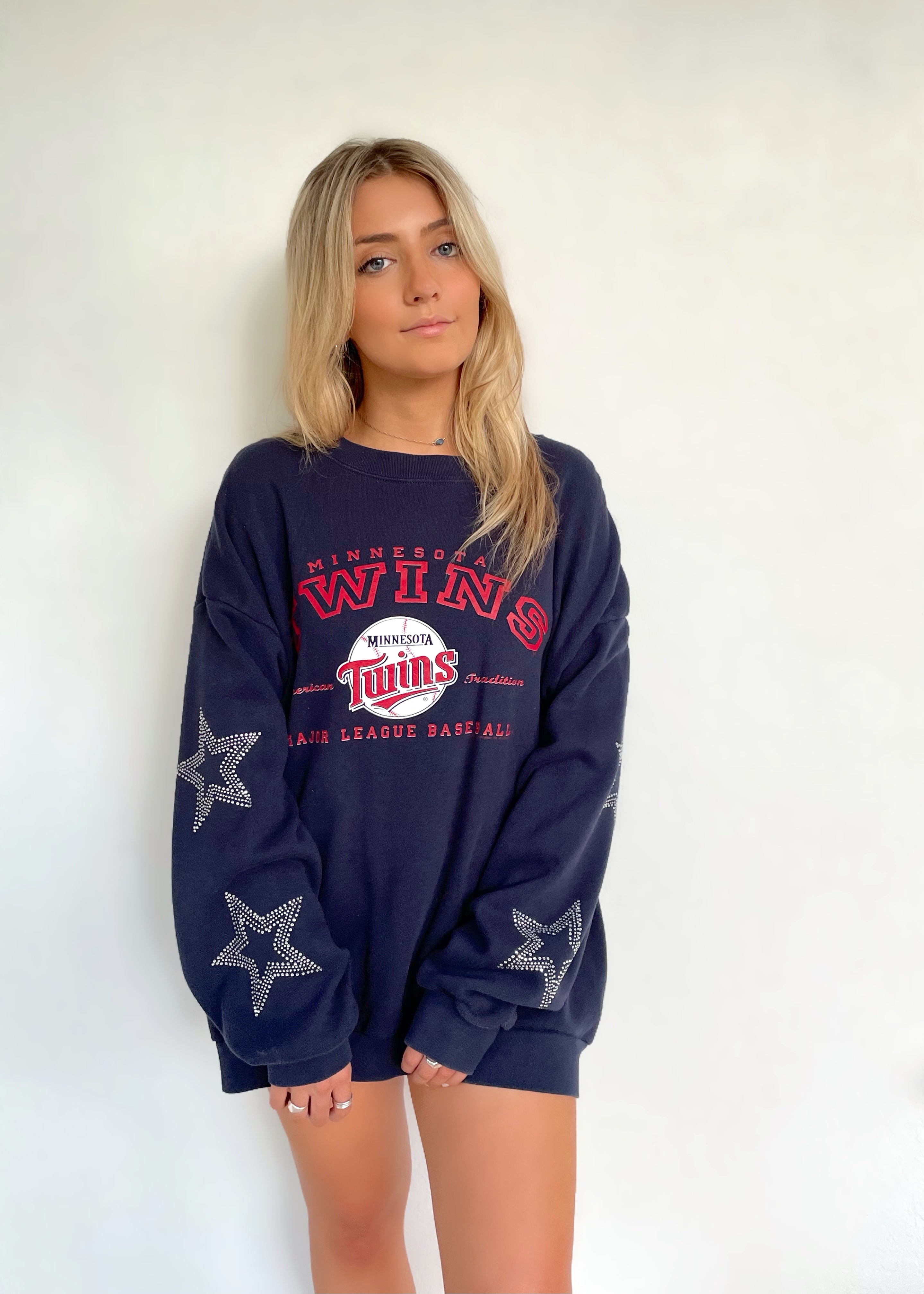 ShopCrystalRags Golden State Warriors, NBA One of A Kind Vintage Cropped Sweatshirt with Crystal Star Design