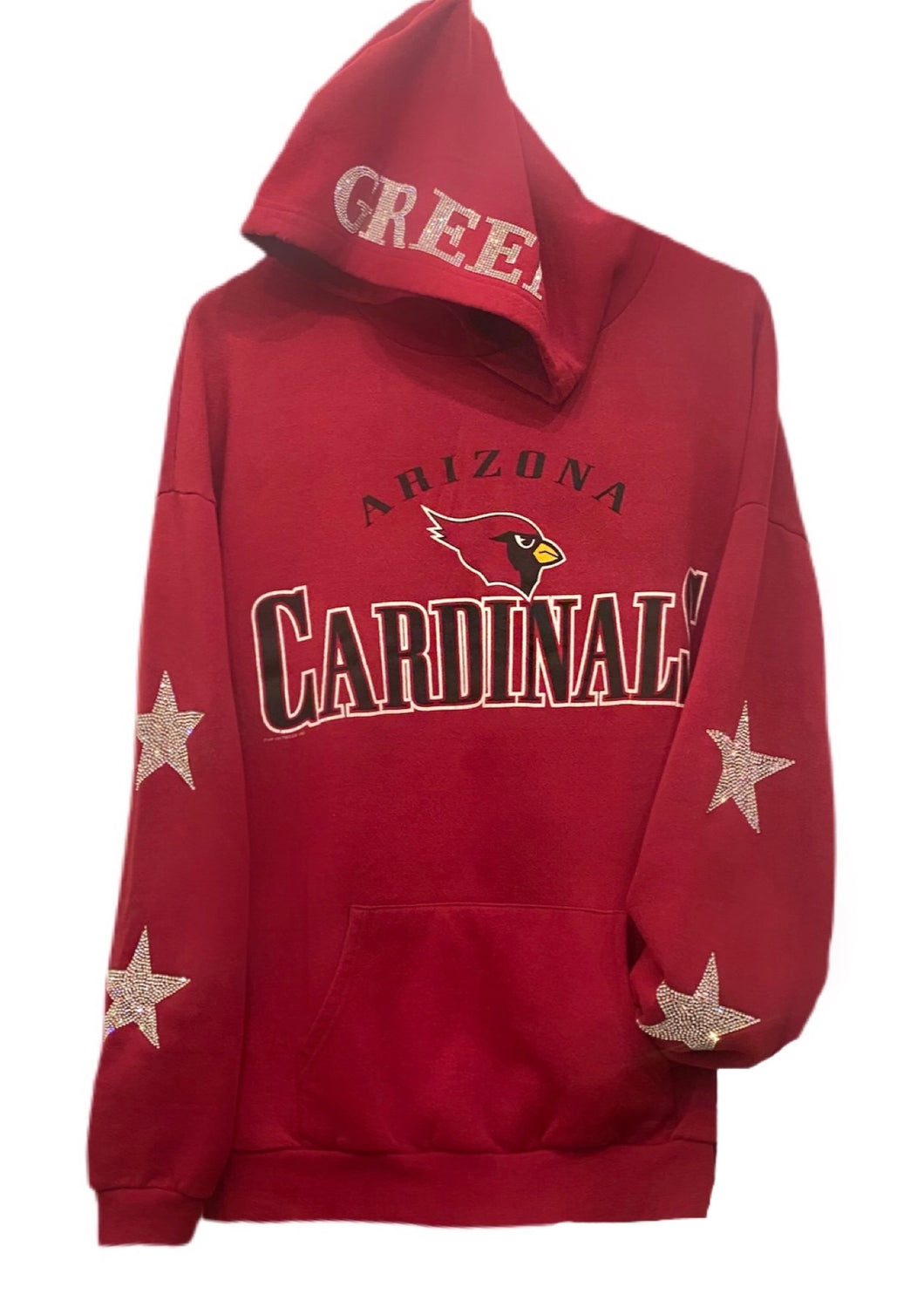Arizona Cardinals, Football One of a KIND Vintage Sweatshirt with Crystal Star Design