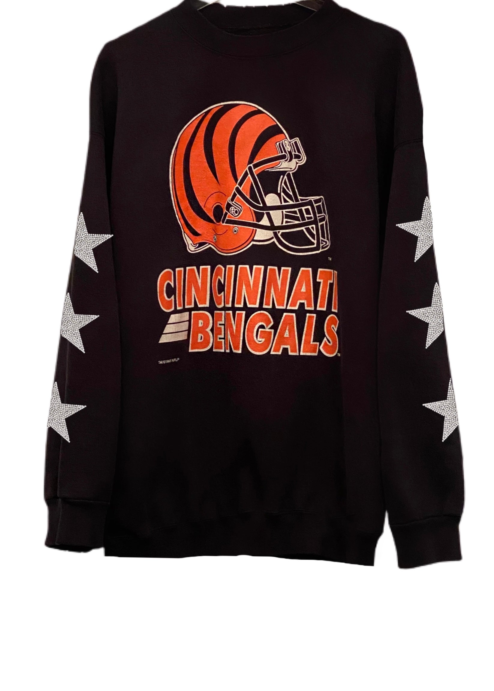 Cincinnati Bengals, NFL Rare Find One of a KIND Vintage Sweatshirt with  Crystal Star Design