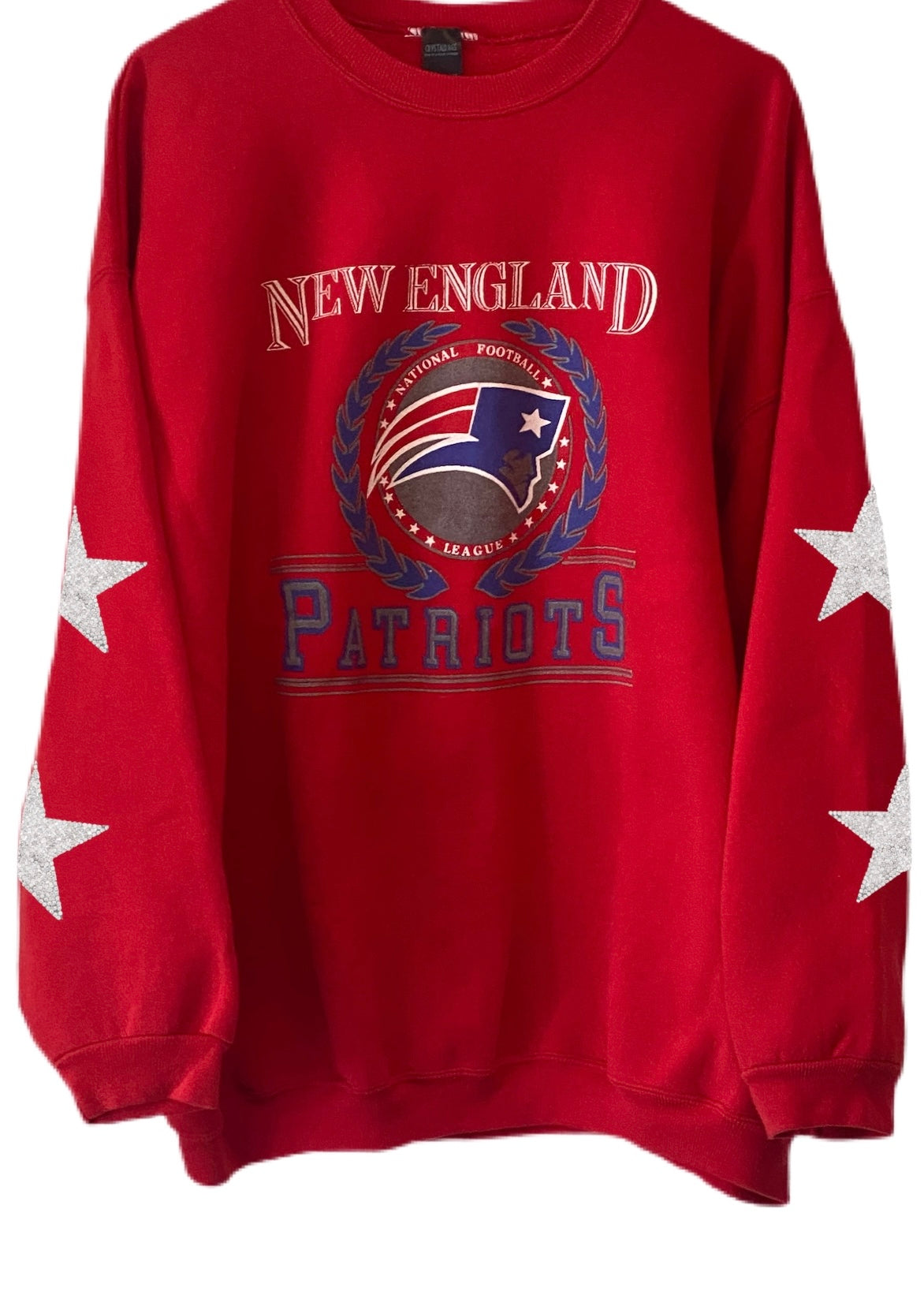 New England Patriots, NFL One of a KIND Vintage Sweatshirt with Crysta –  ShopCrystalRags