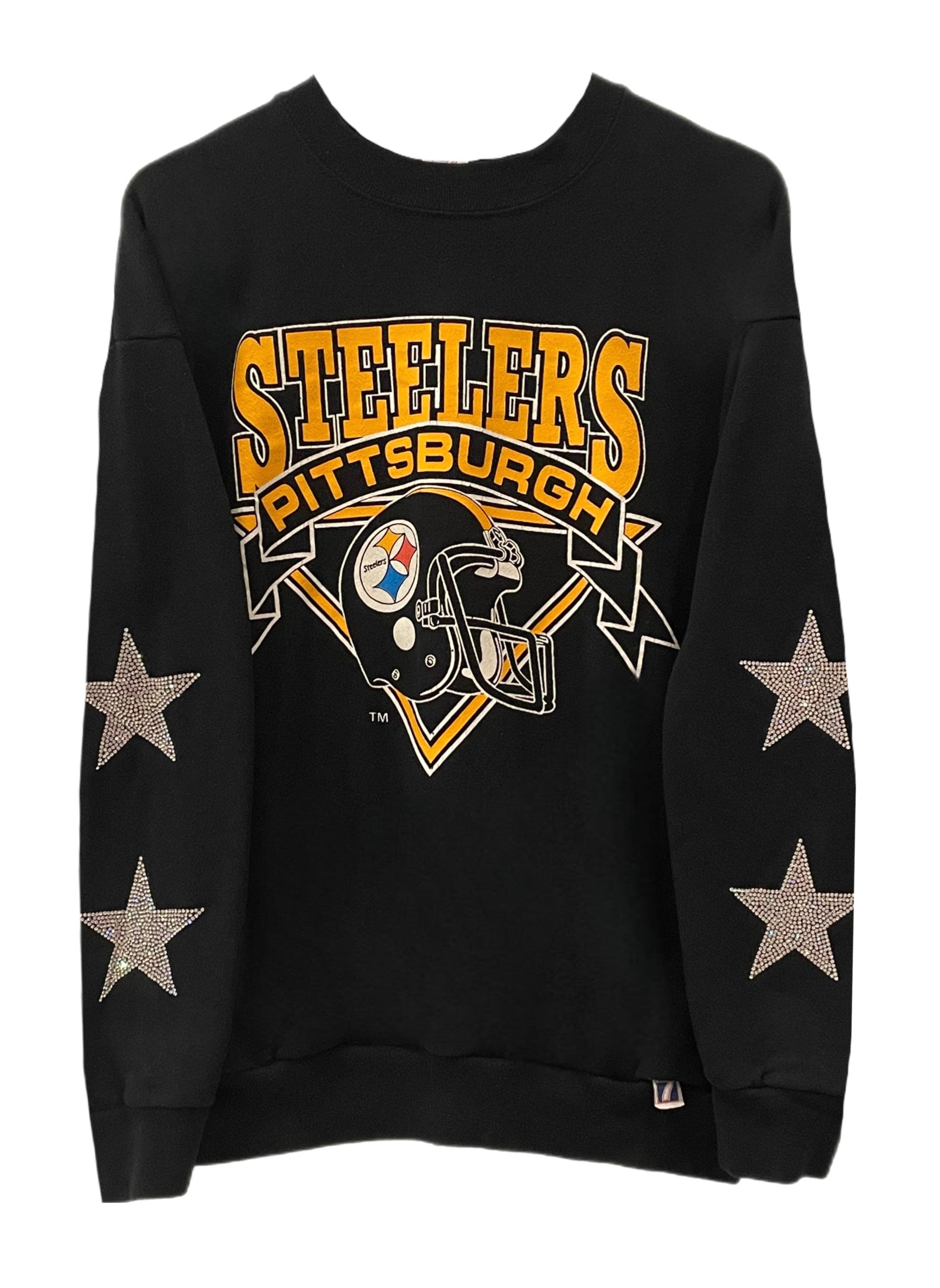 Pittsburgh Steelers Crest Crewneck from Homage. | Officially Licensed Vintage NFL Apparel from Homage Pro Shop.