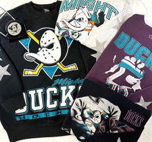 Load image into Gallery viewer, Anaheim Ducks, Hockey One of a KIND Vintage Sweatshirt with Three Crystal Star Design.
