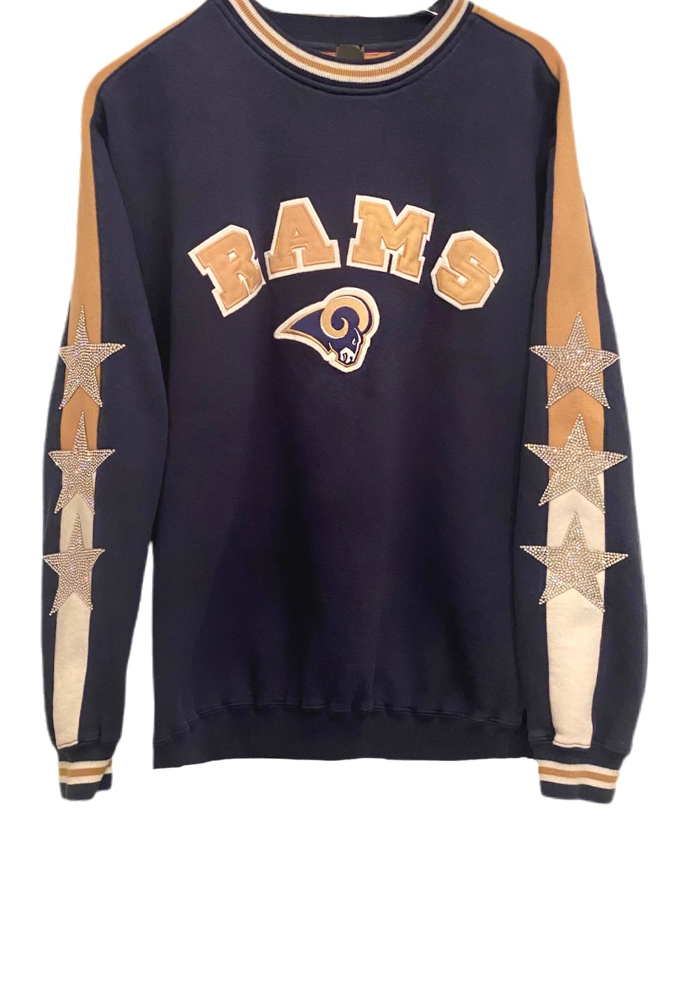 Los Angeles Rams, NFL One of a KIND Vintage LA Rams Sweatshirt with Crystal  Star Design