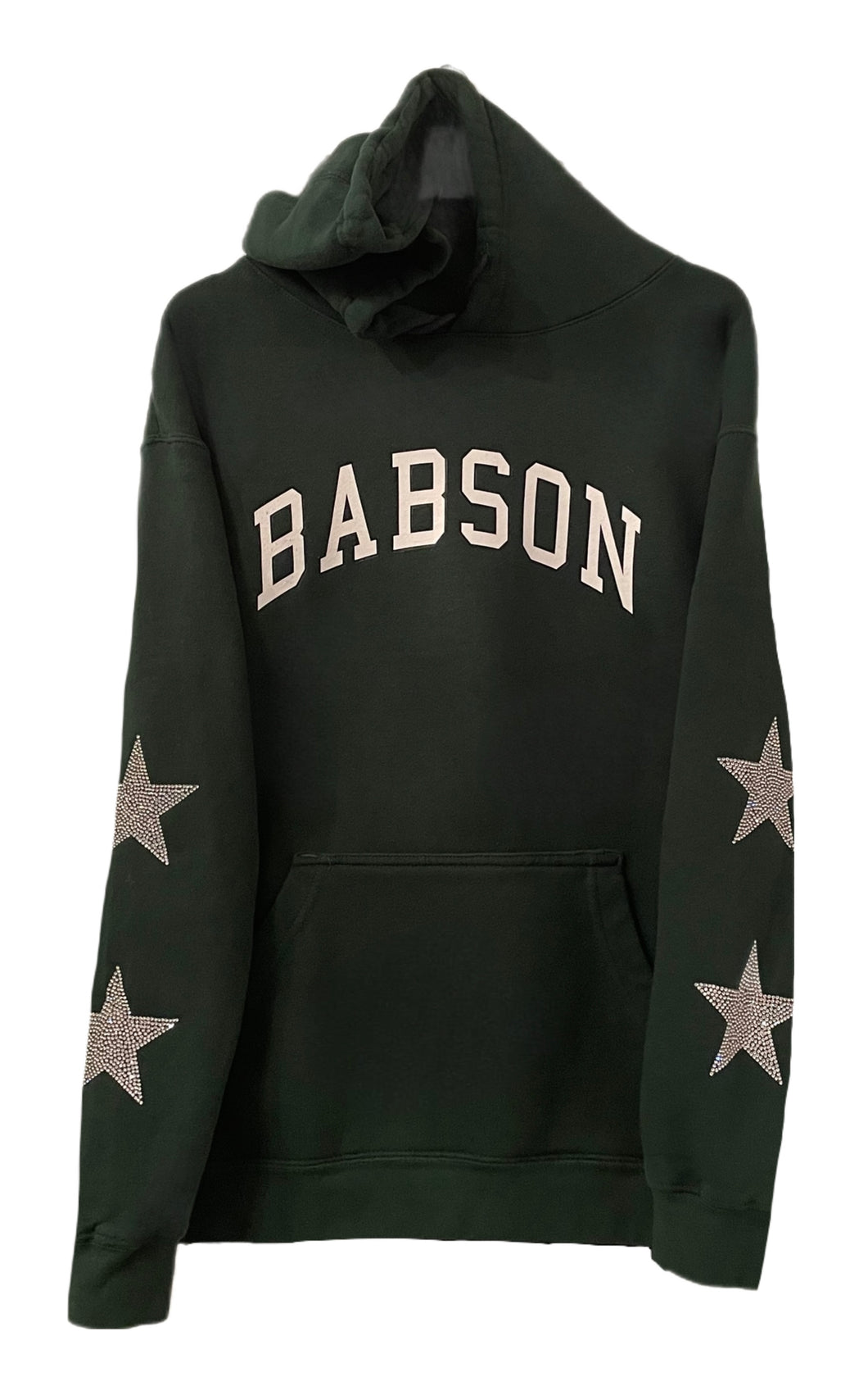 Babson College, One of a KIND Hoodie with Crystal Star Design