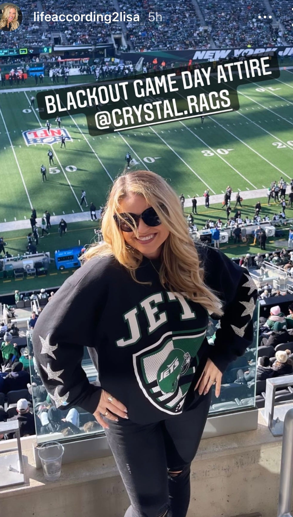 NY Jets, NFL One of a KIND Vintage Sweatshirt with Crystal Star Design –  ShopCrystalRags