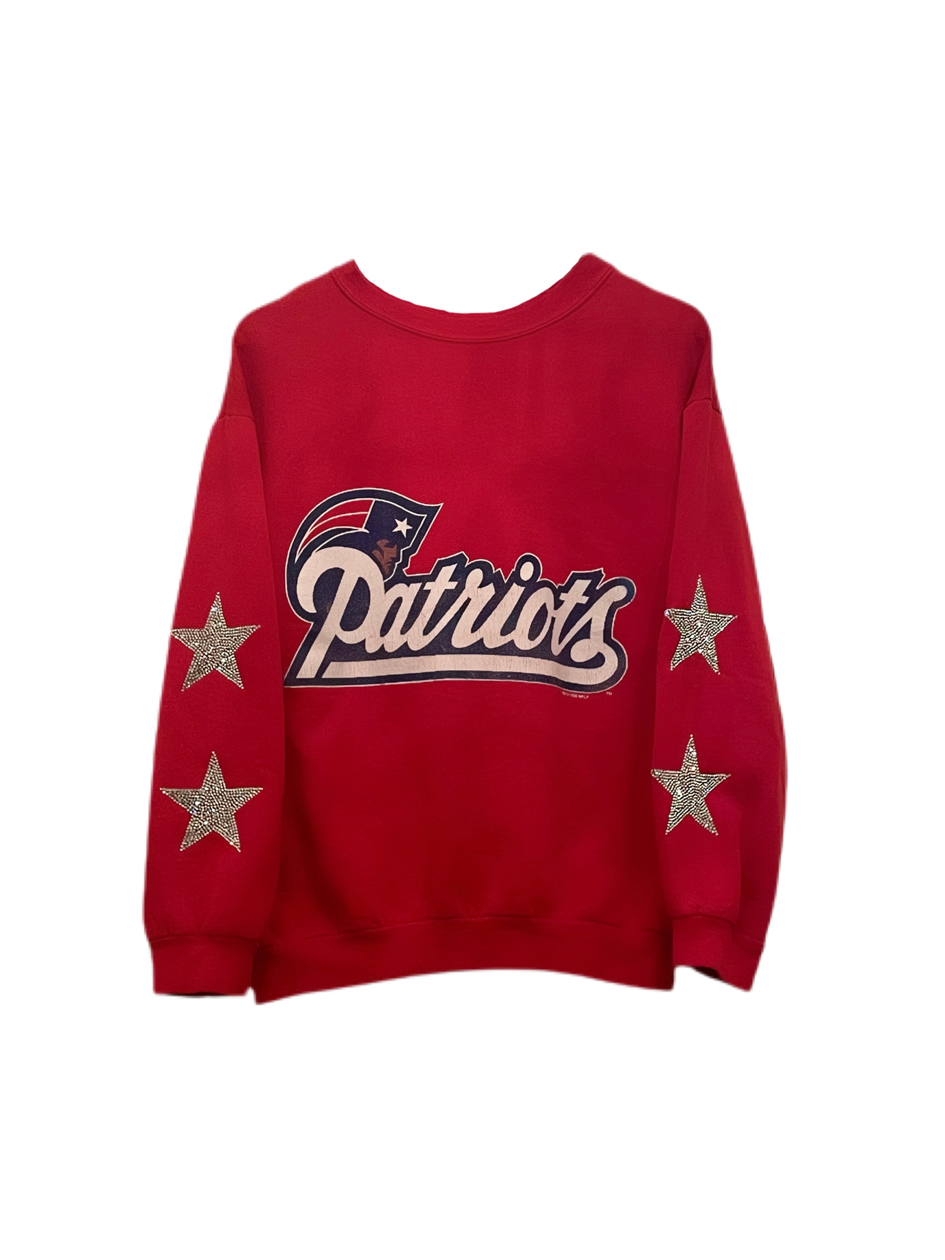 ShopCrystalRags Carolina Panthers, NFL One of A Kind Vintage NFL Sweatshirt with Crystal Star Design