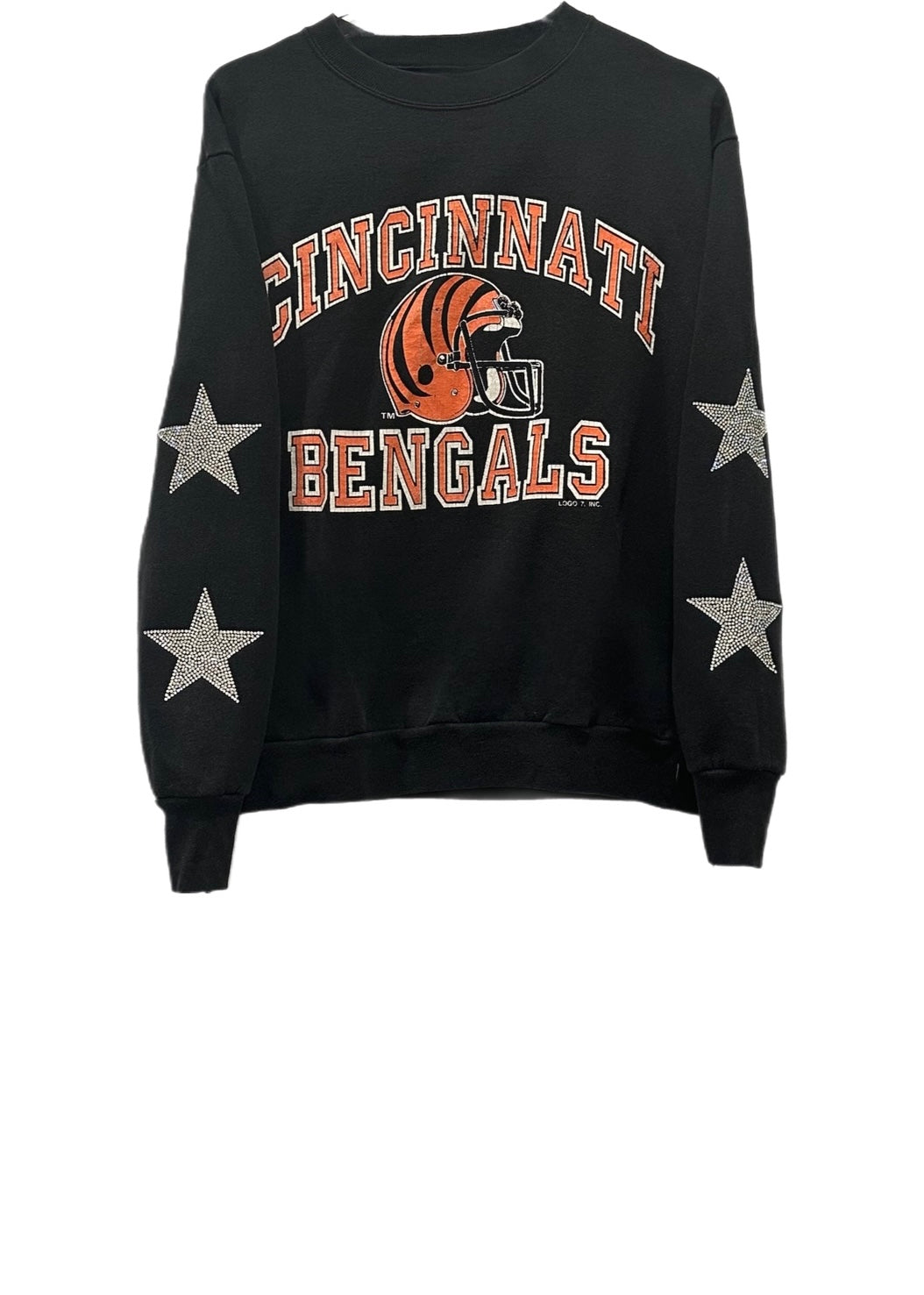 Cincinnati Bengals, NFL Rare Find One of a KIND Vintage Sweatshirt with  Crystal Star Design