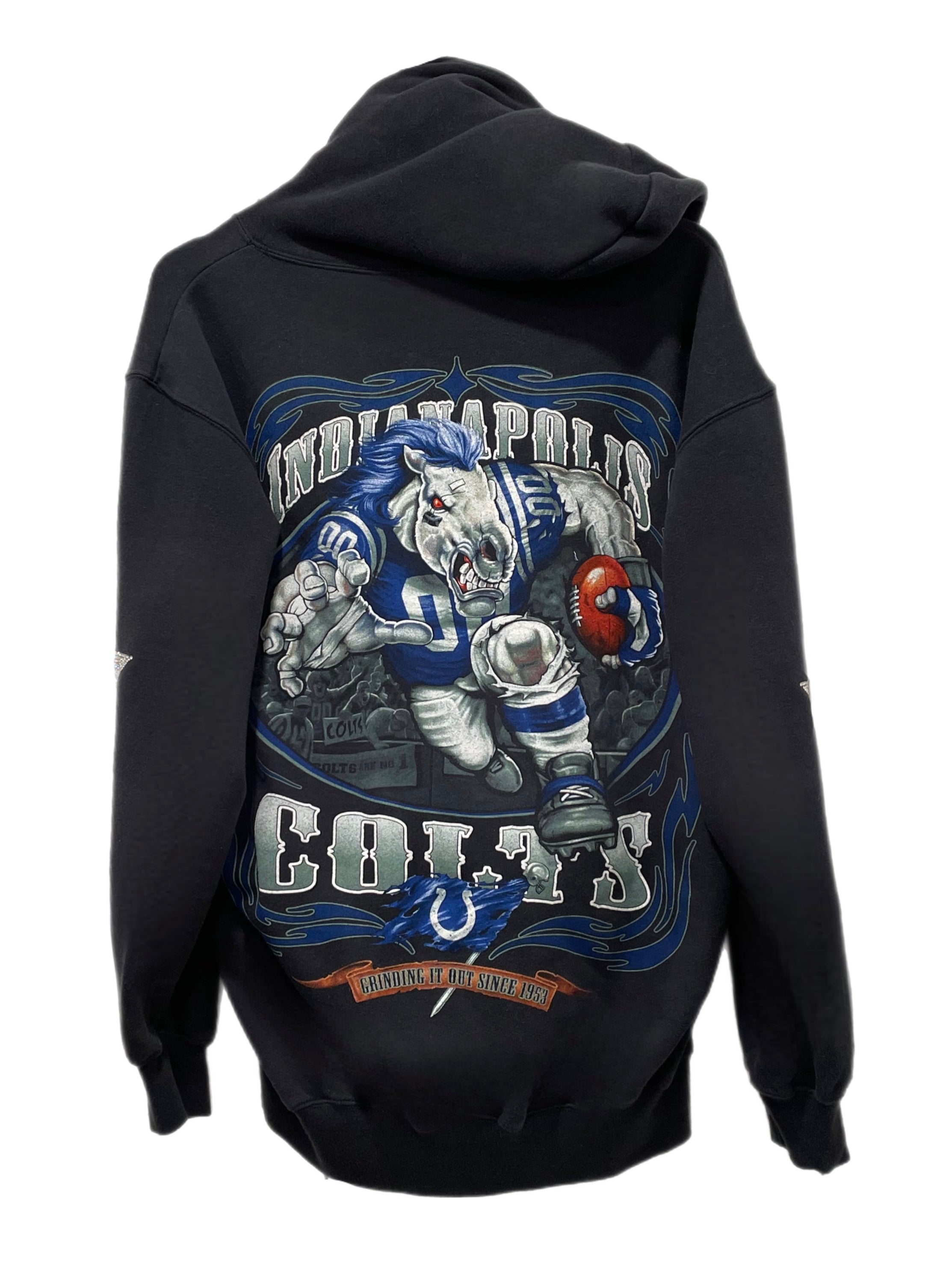 ShopCrystalRags NY Giants, NFL One of A Kind Vintage Sweatshirt with Crystal Star Design.