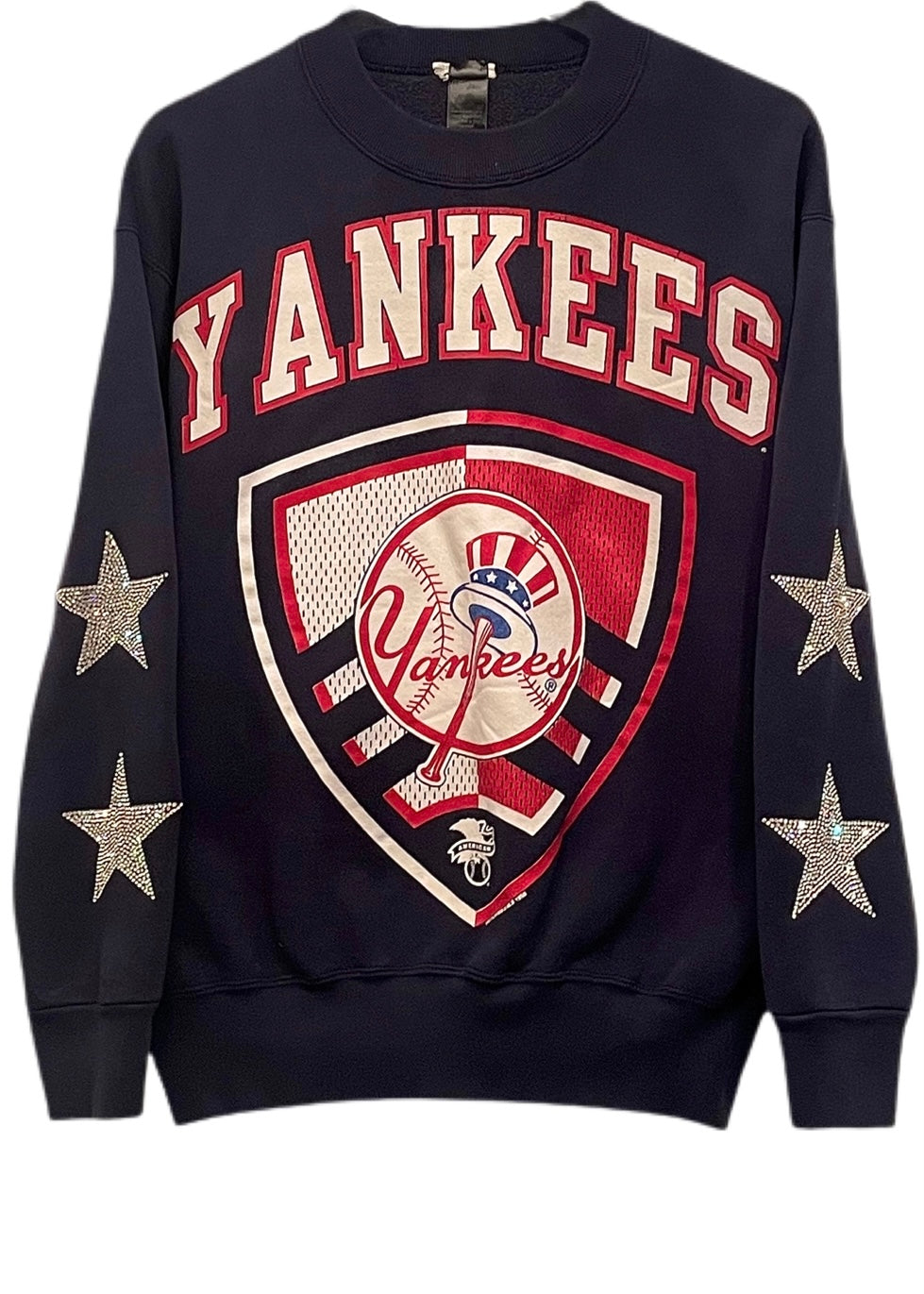 NY Yankees, MLB One of a KIND Vintage Sweatshirt with Crystal Star Des –  ShopCrystalRags
