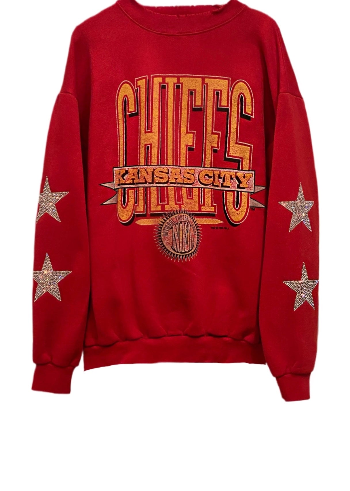 Kansas City Chiefs, NFL One of a KIND Vintage Sweatshirt with Crystal –  ShopCrystalRags