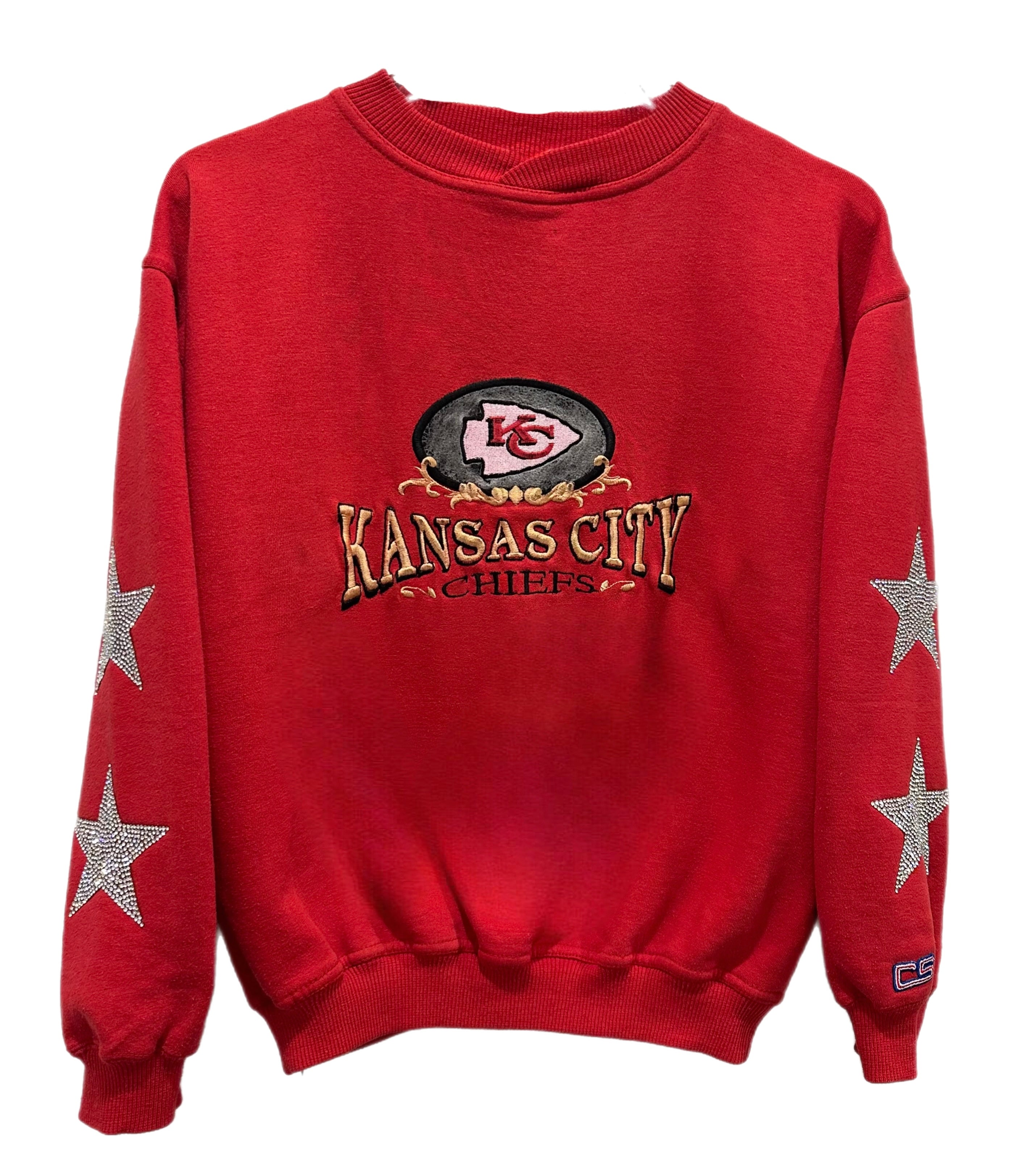 Kansas City Chiefs, NFL One of a KIND Vintage Sweatshirt with Crystal –  ShopCrystalRags