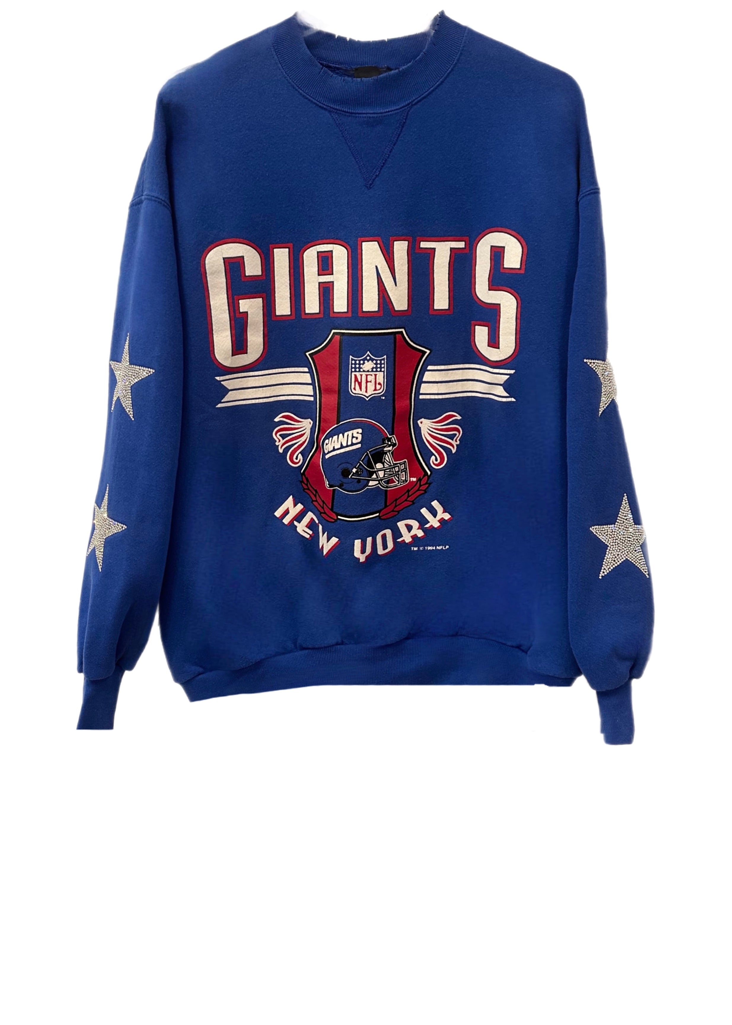 NY Giants, NFL One of a KIND Vintage Sweatshirt with Three Crystal Sta –  ShopCrystalRags