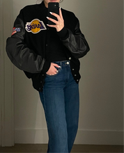 Load image into Gallery viewer, Los Angeles Lakers, Basketball One of a KIND Vintage Varsity Jacket with Crystal Star Design
