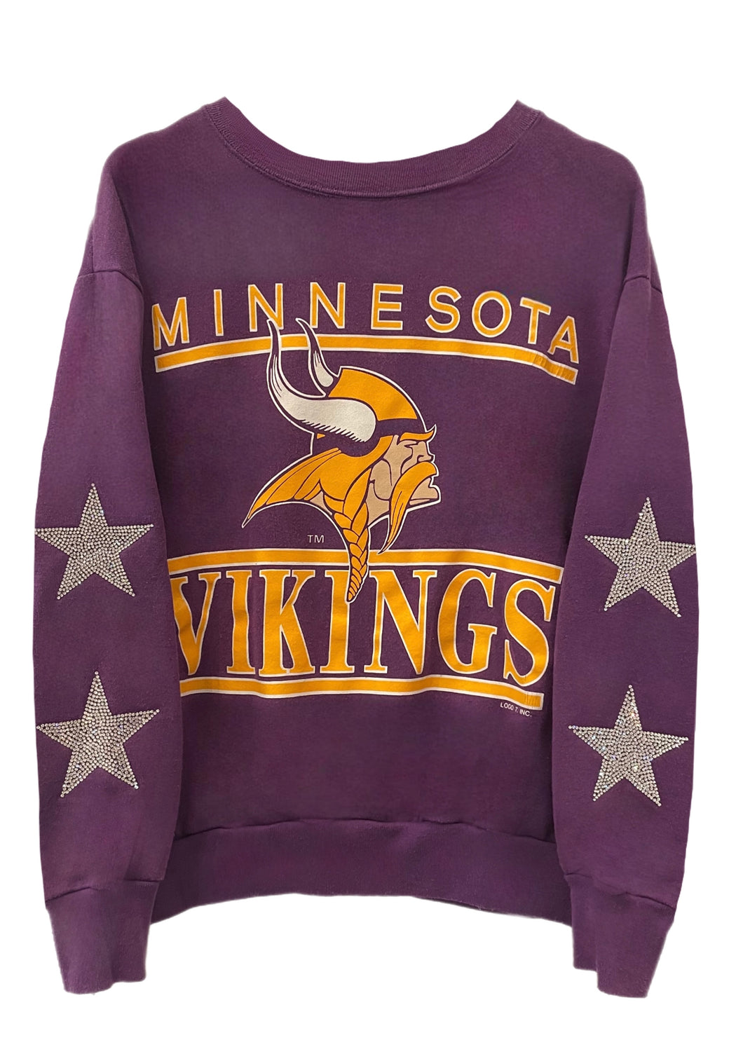Minnesota Vikings, NFL One of a KIND Vintage Sweatshirt with Crystal S –  ShopCrystalRags