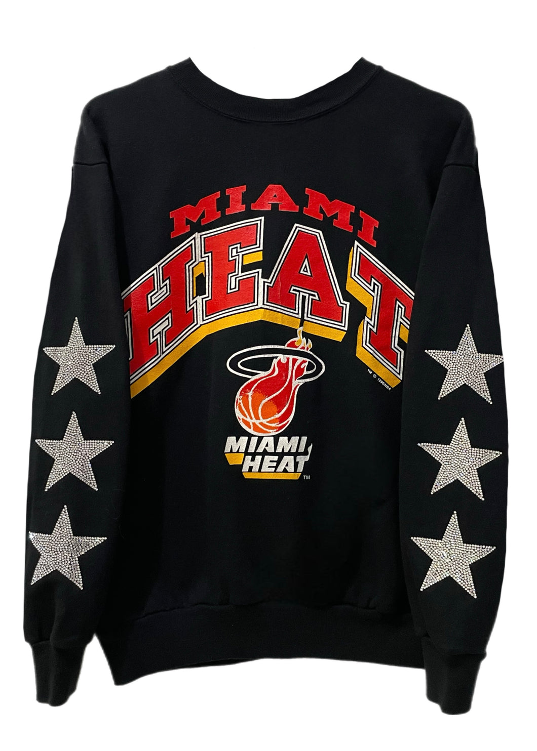 Miami Heat, NBA One of a KIND 1990’s Vintage Sweatshirt with Three Crystal Star Design