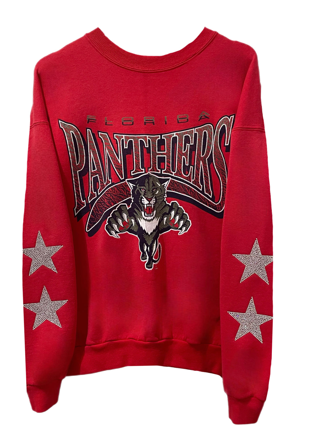 Florida Panthers, Hockey One of a KIND Vintage Sweatshirt with Crystal Star Design