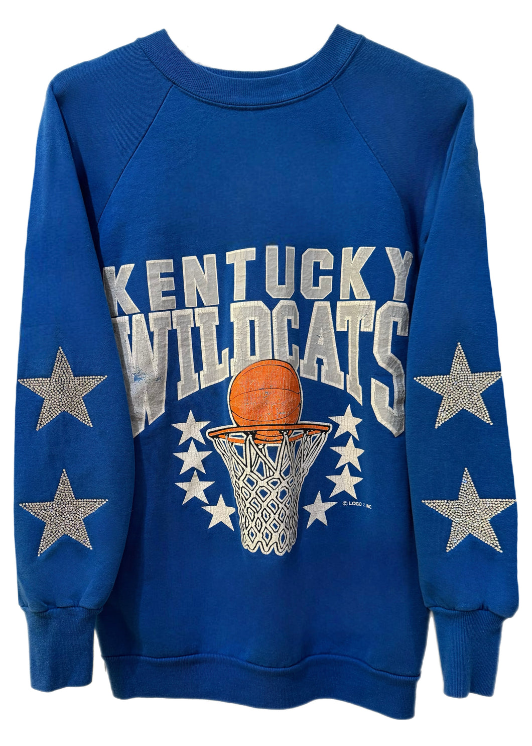 University of Kentucky, Wildcats One of a KIND Vintage Sweatshirt with Crystal Star Design