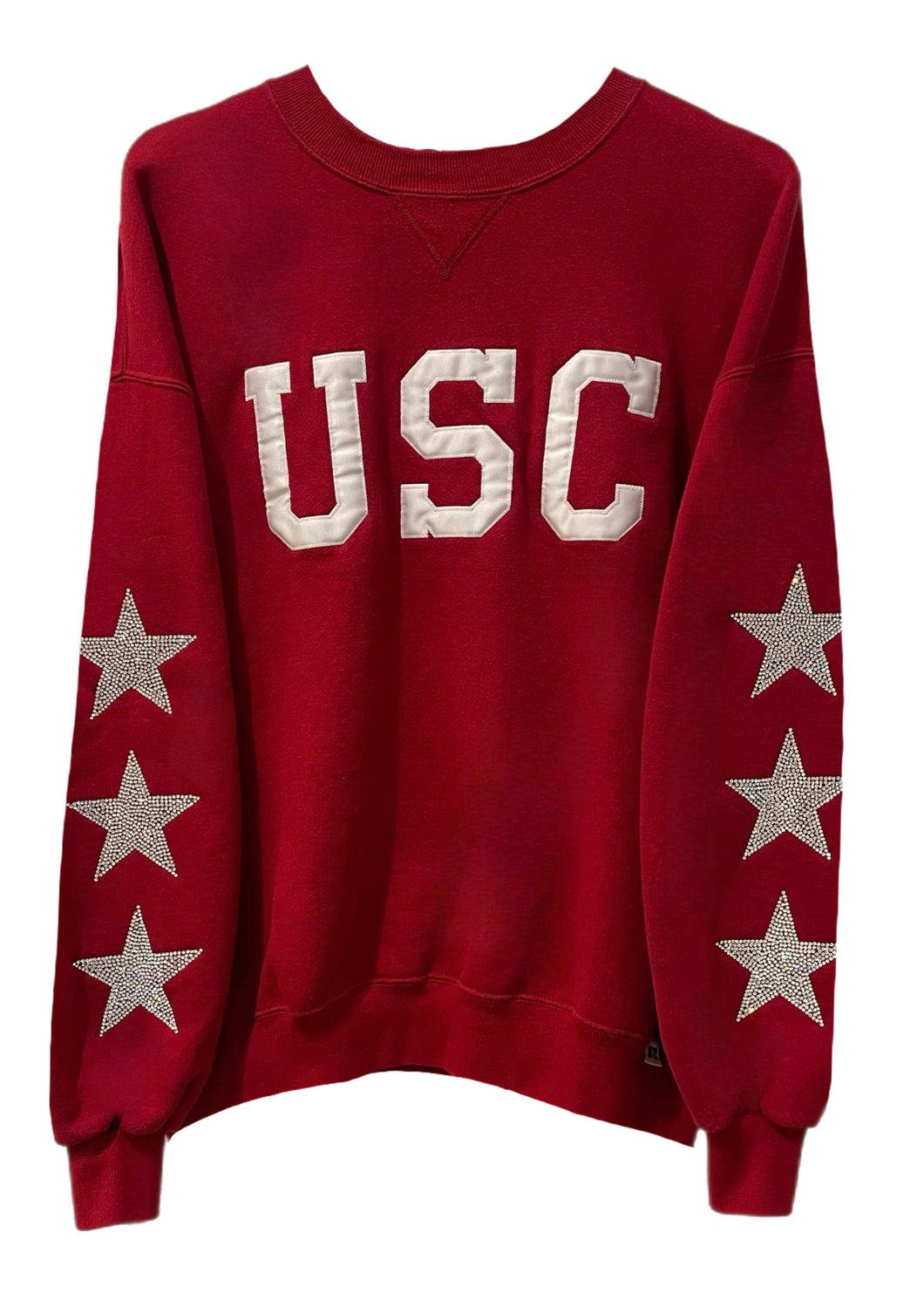 University of Southern California, USC One of a KIND Vintage Sweatshirt with Three Crystal Star Design
