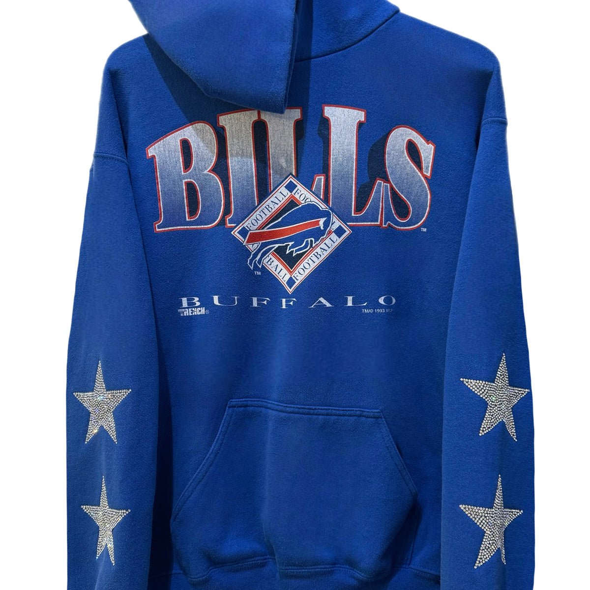 Buffalo Bills, Football One of a KIND Vintage Hoodie with Crystal Star ...