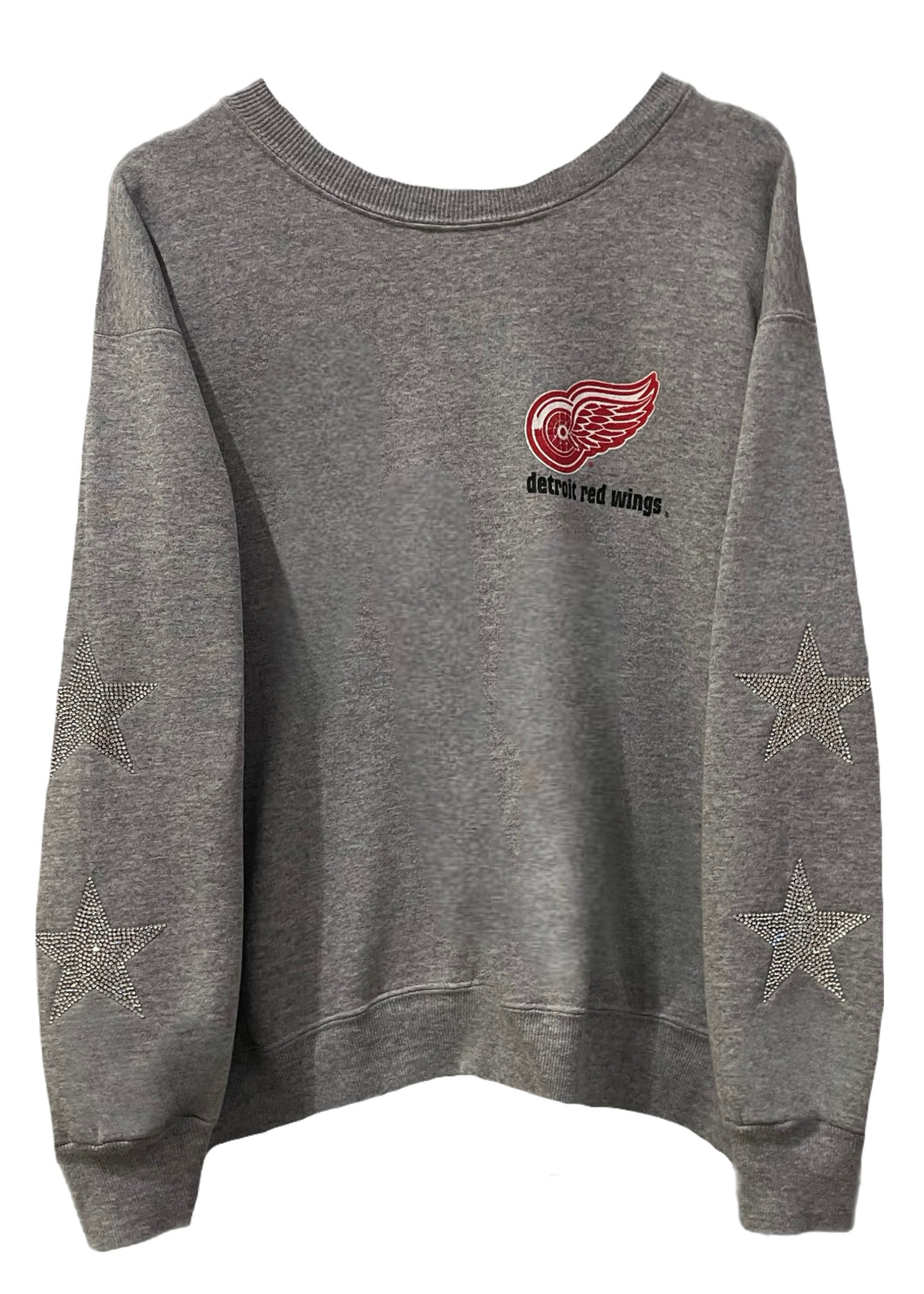 Detroit Red Wings, Hockey One of a KIND Vintage Sweatshirt with Crystal Star Design - Size: Medium