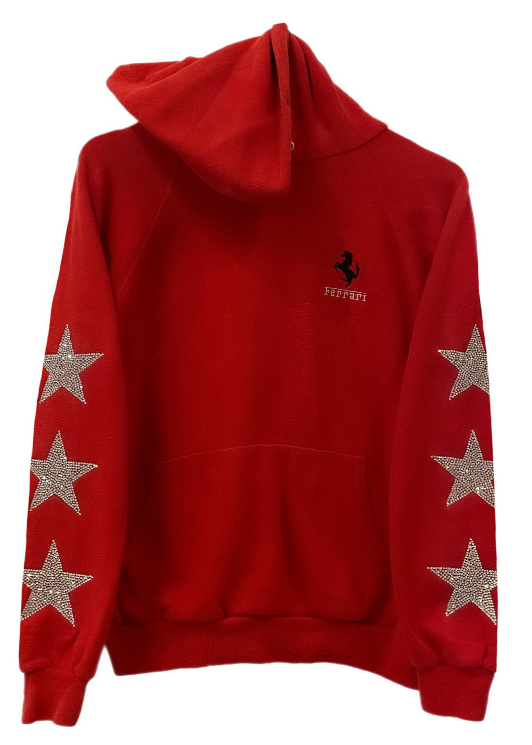 Ferrari Hoodie, One of a KIND “Rare Find” Vintage with Three Crystal Star Design