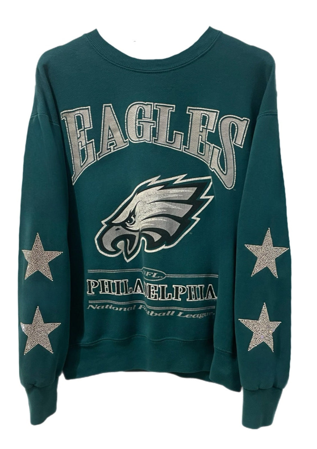 Philadelphia Eagles, Football One of a KIND Vintage Sweatshirt with Crystal Star Design