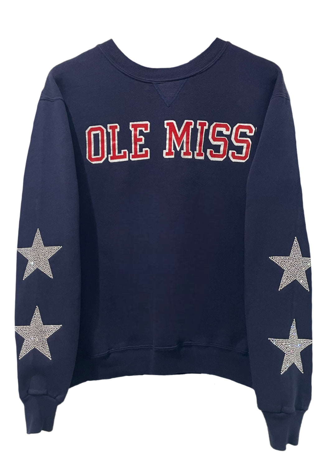 University of Mississppi, One of a KIND Vintage Ole Miss Sweatshirt with Crystal Star Design