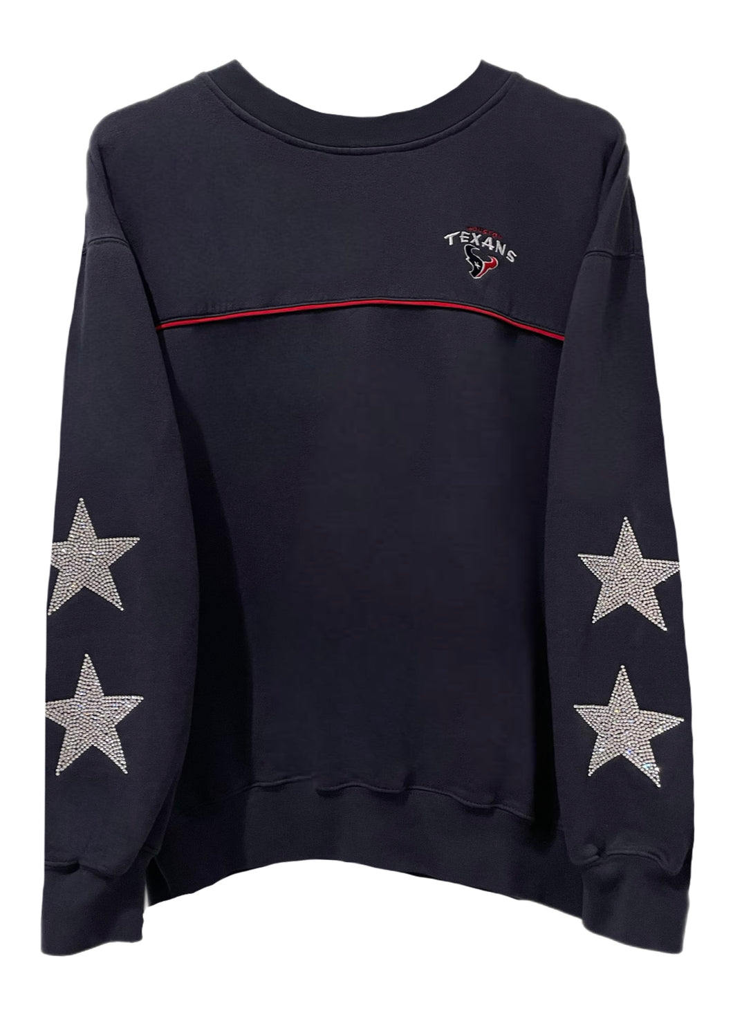 Houston Texans, Football One of a KIND Vintage Sweatshirt with Crystal Star Design