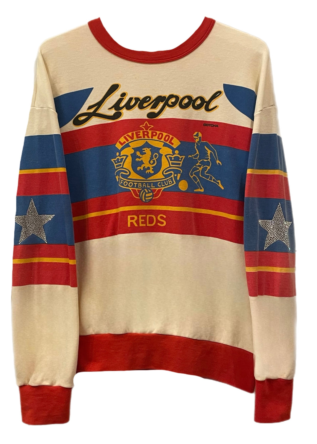 Liverpool FC Soccer, One of a KIND Vintage “Rare Find” Lite Sweatshirt with Crystal Star Design